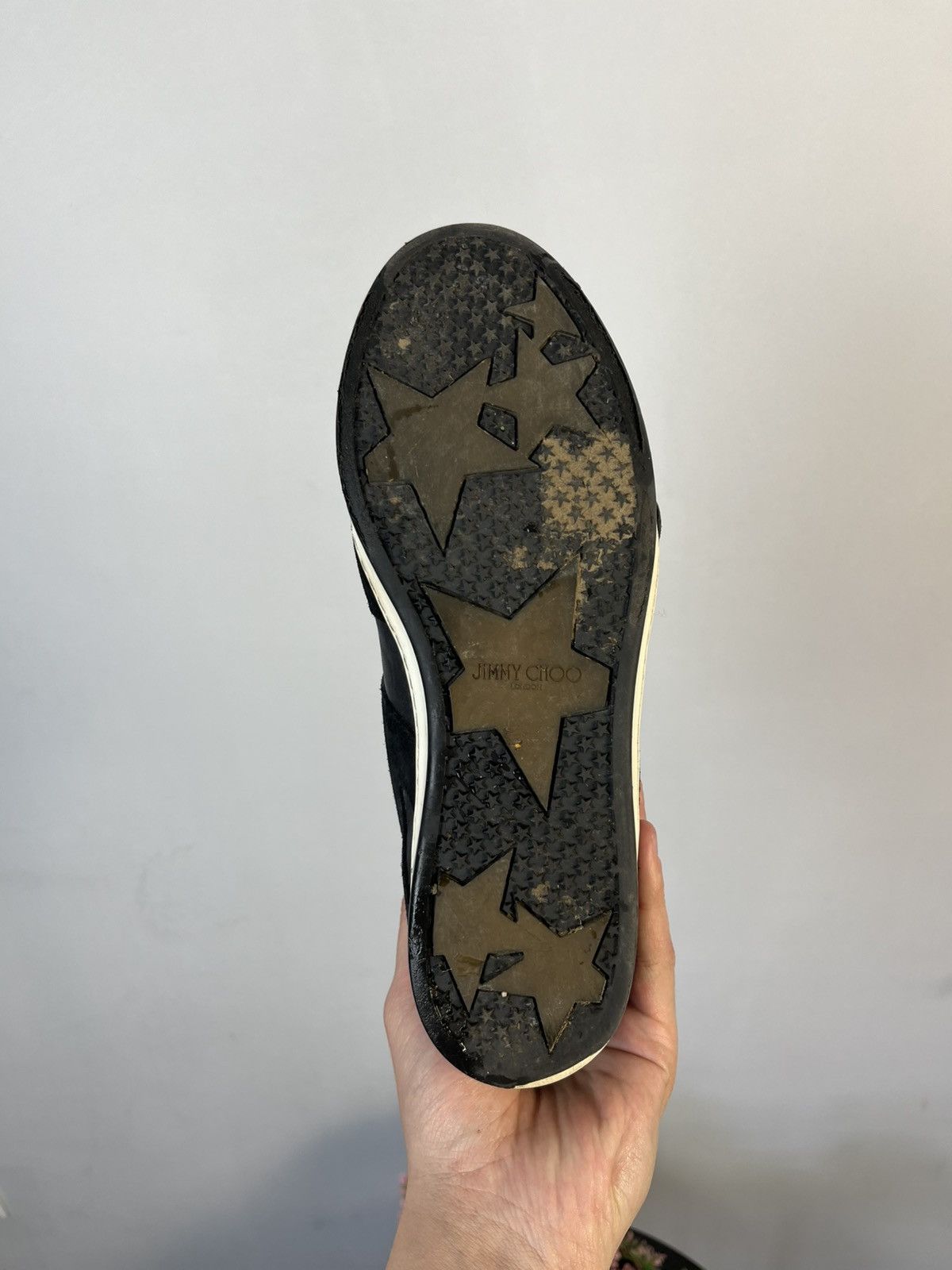 Jimmy Choo Jimmy Choo Tokyo Glitter Metallic Nappa High Top Sneakers Size US 8 / IT 38 - 4 Thumbnail