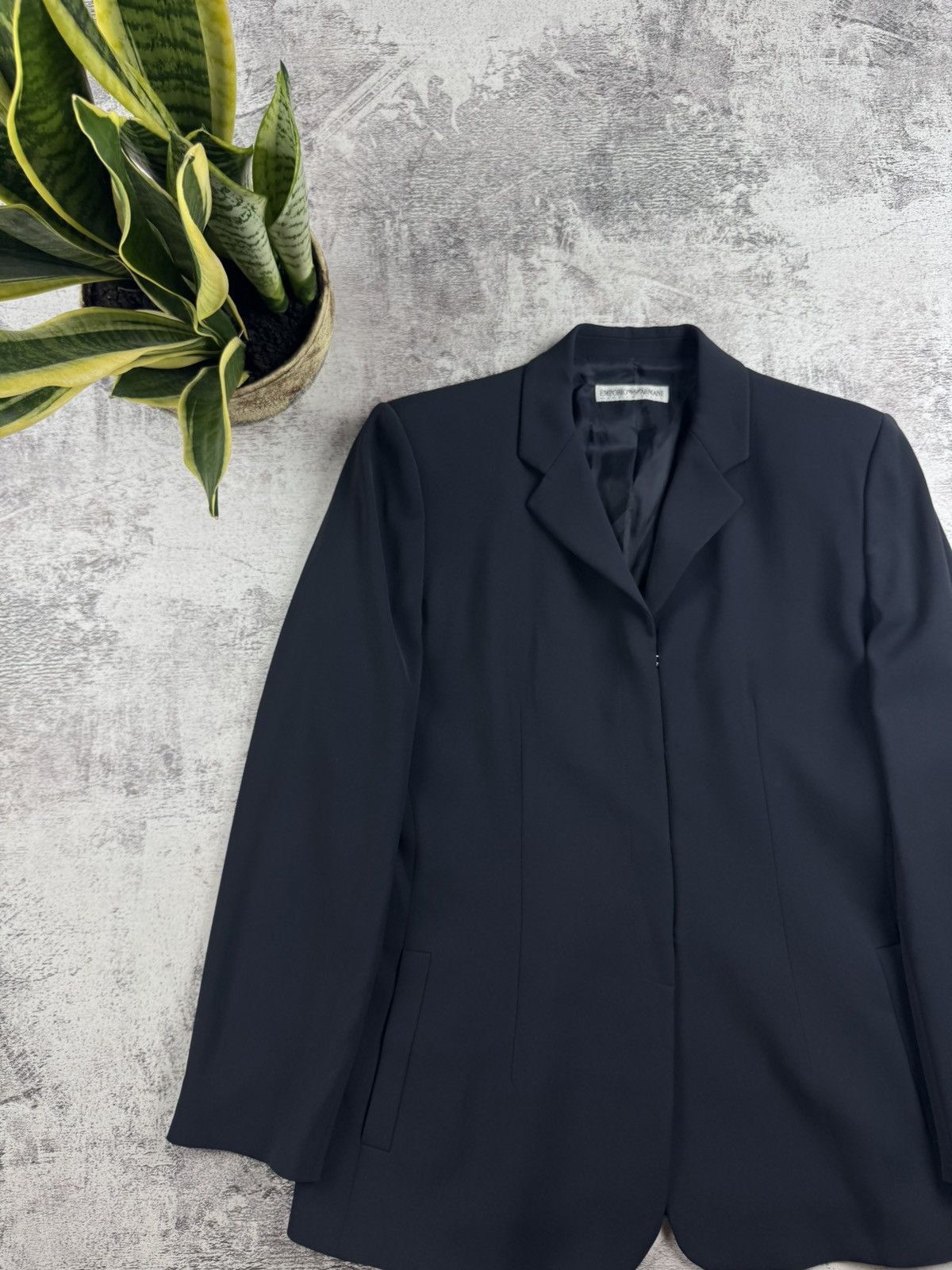 Emporio Armani Emporio Armani Women’s Blue 46 Dize Classic Vintage Luxury Blazer Coat Jacket Size L / US 10 / IT 46 - 4 Thumbnail
