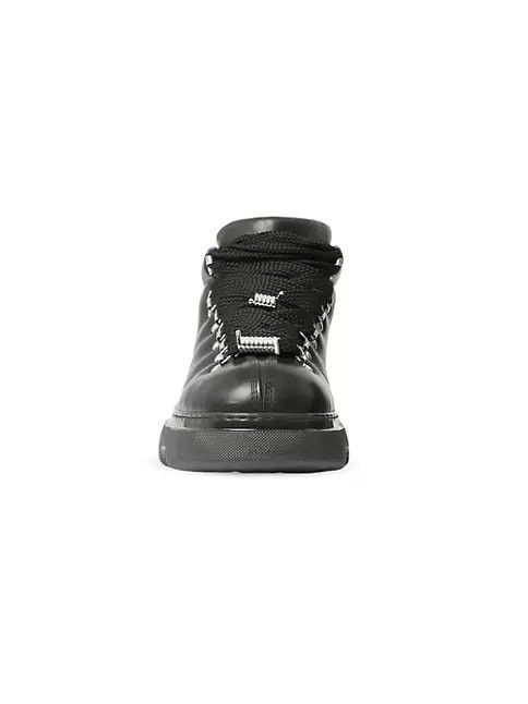 Burberry o1w1db10824 Trek Leather Boots in Black Size US 5.5 / EU 38 - 2 Thumbnail