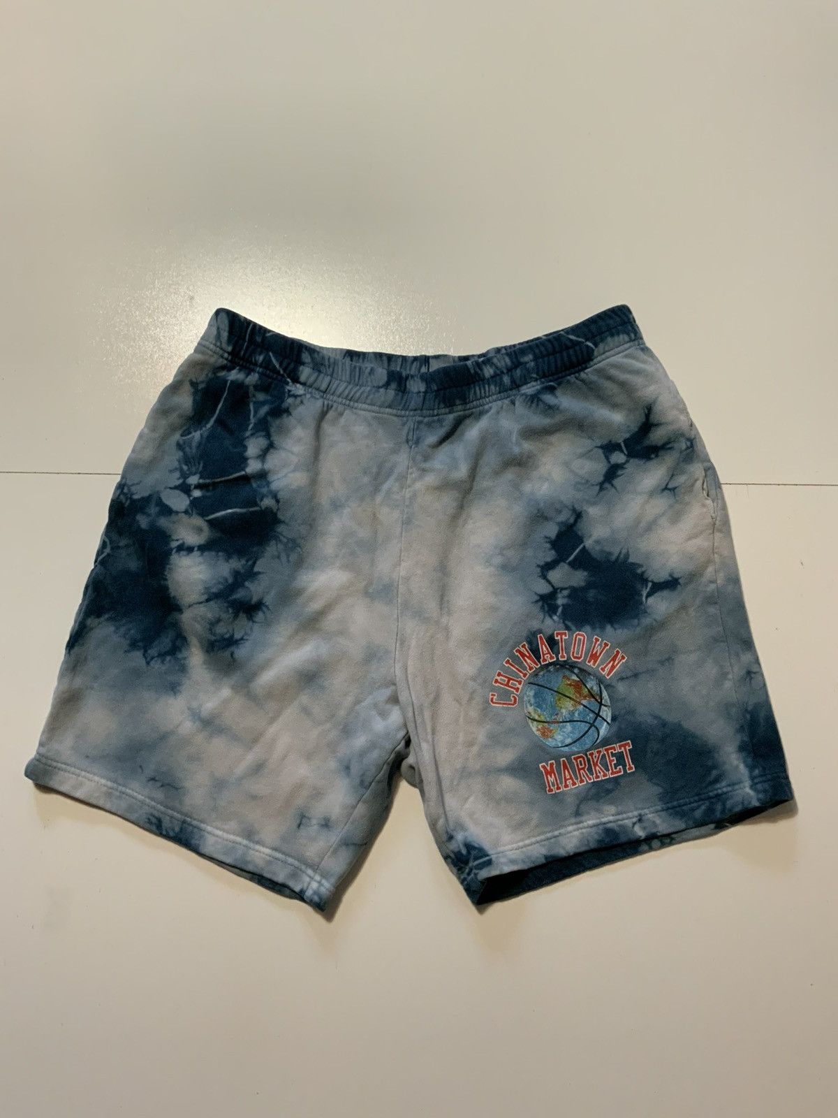 Market Chinatown Market Earth Basketball Tie Dye 7” Sweat Shorts Size US 34 / EU 50 - 1 Thumbnail