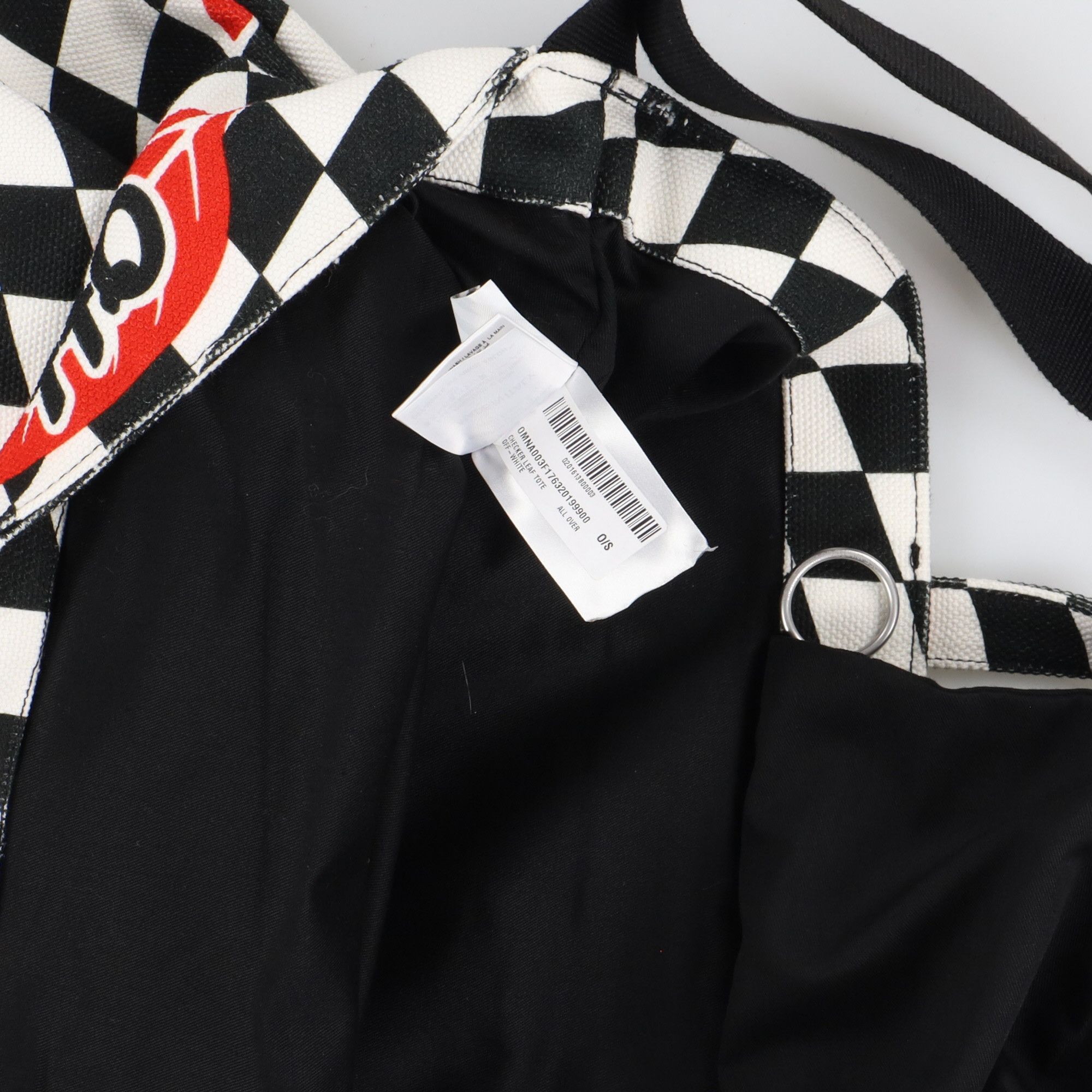 Off-White Black And White Checkered Leaf Logo Shopper Bag Size ONE SIZE - 5 Thumbnail