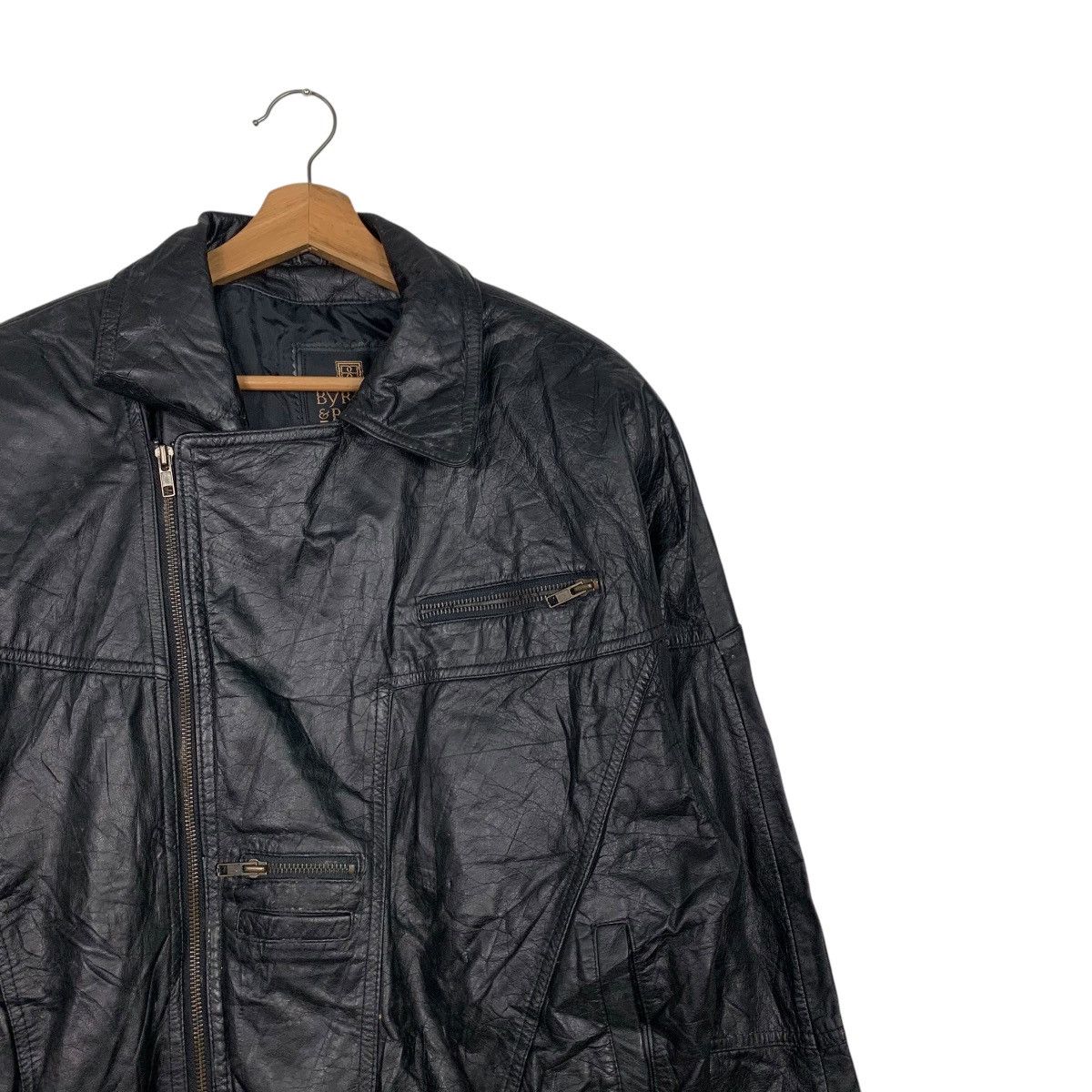Leather Vintage 90's BYRNES & BAKER Leather Jacket #2510-C113 Size US M / EU 48-50 / 2 - 5 Thumbnail