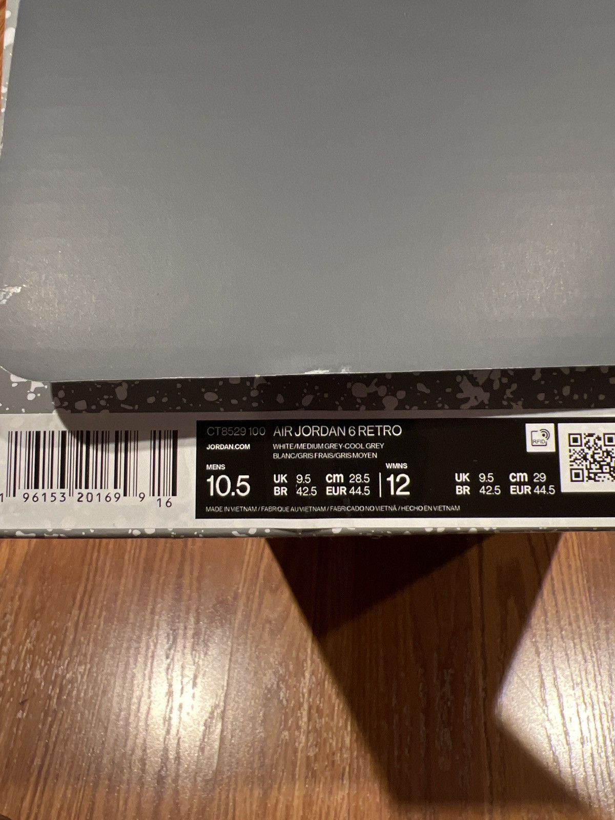 Jordan Brand Air Jordan 6 Retro - “Cool Grey” Size US 10.5 / EU 43-44 - 7 Thumbnail