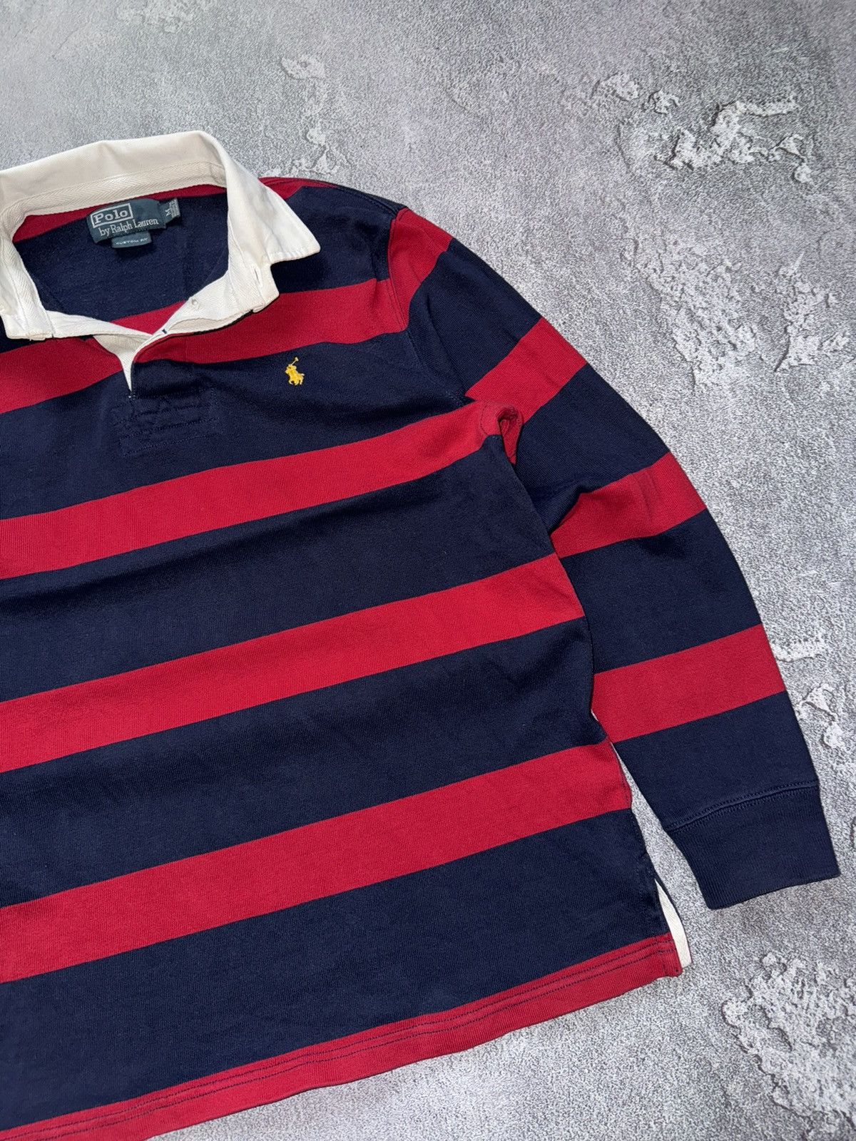 Polo Ralph Lauren × Vintage Polo Ralph Lauren M vintage sweatshirt rugby button up 90s Size US M / EU 48-50 / 2 - 8 Thumbnail