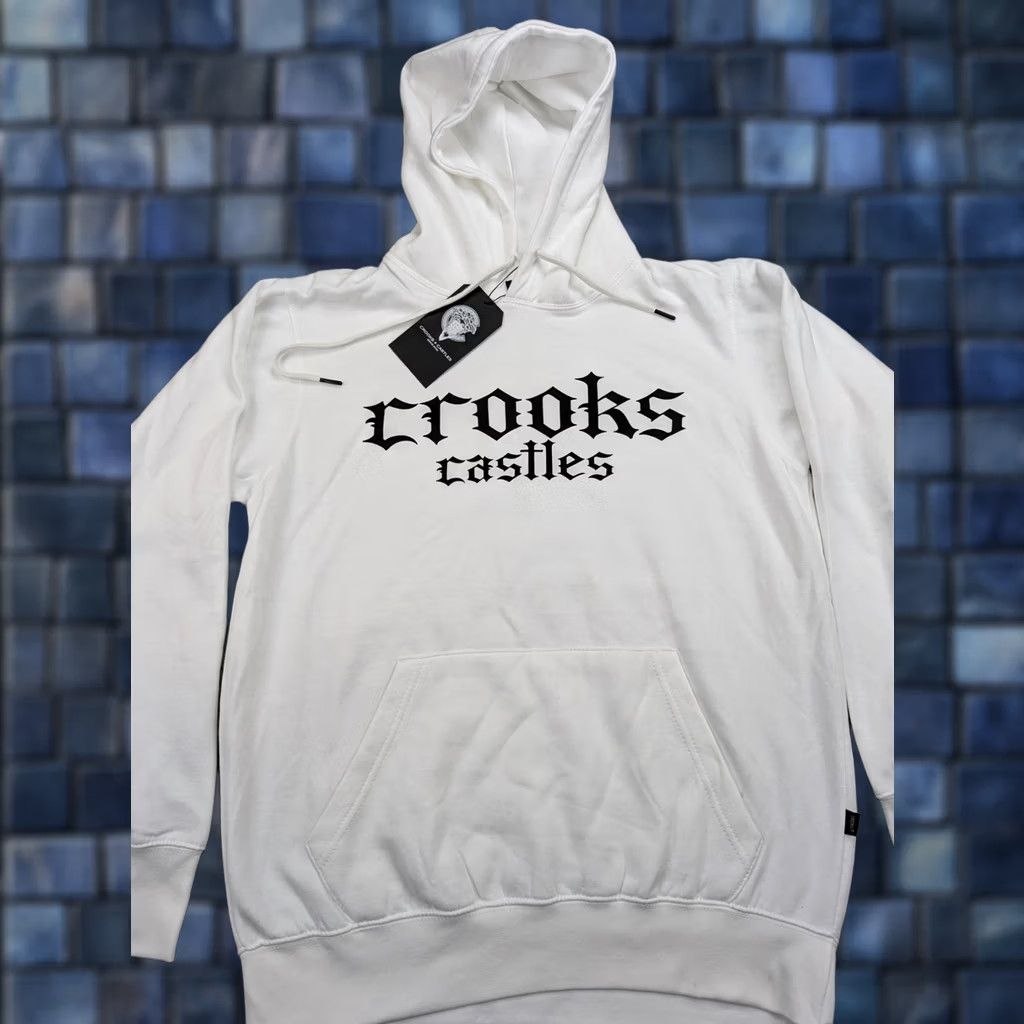 Crooks & Castles Crooks & Castles Hoodie Mens Large White Pullover Graphic Print Hooded Sweatshirt Size US L / EU 52-54 / 3 - 1 Thumbnail