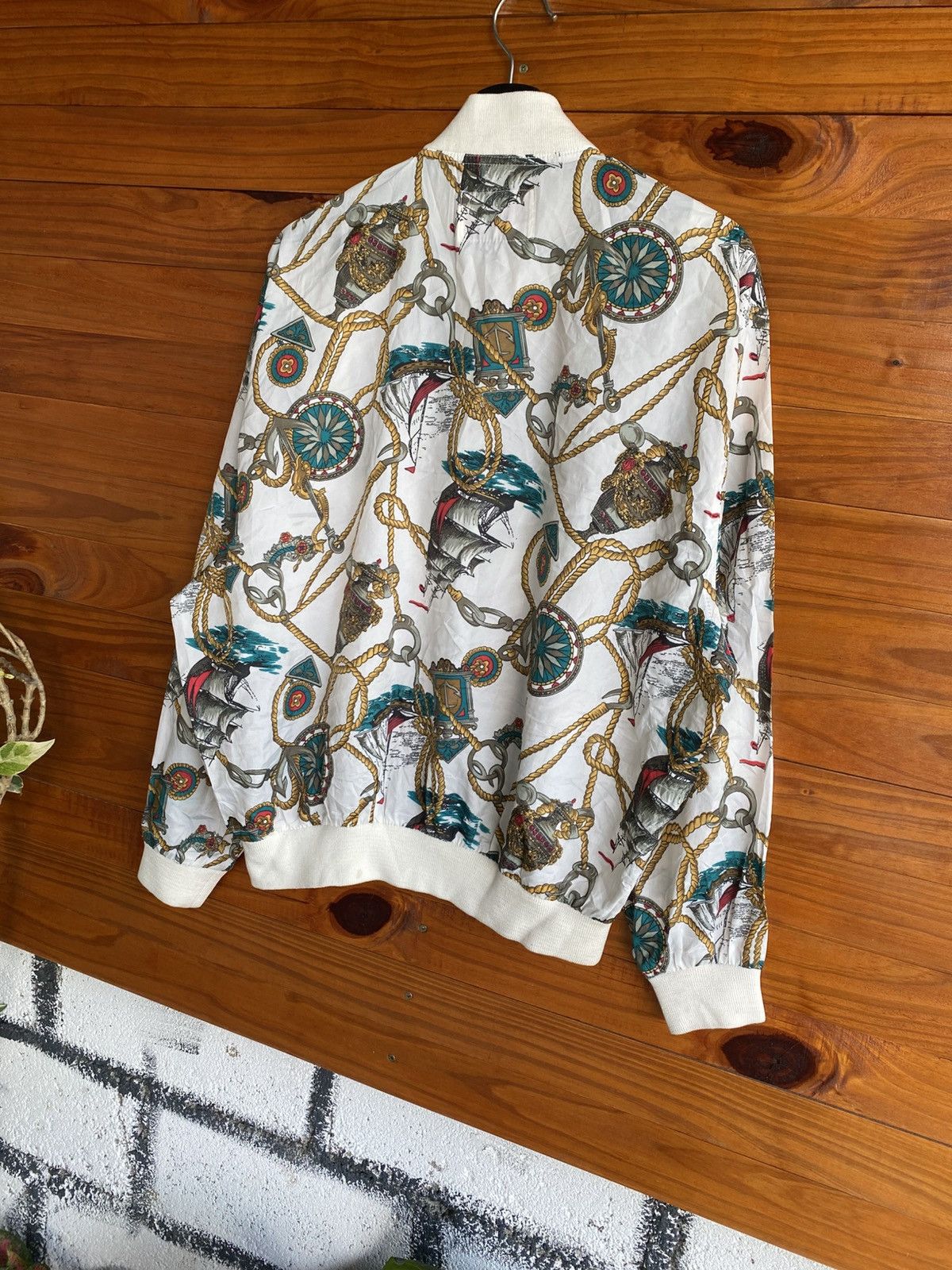 Japanese Brand Gleeman Nautical Print Vintage Chain & Ship Pattern Jacket Size US L / EU 52-54 / 3 - 14 Thumbnail