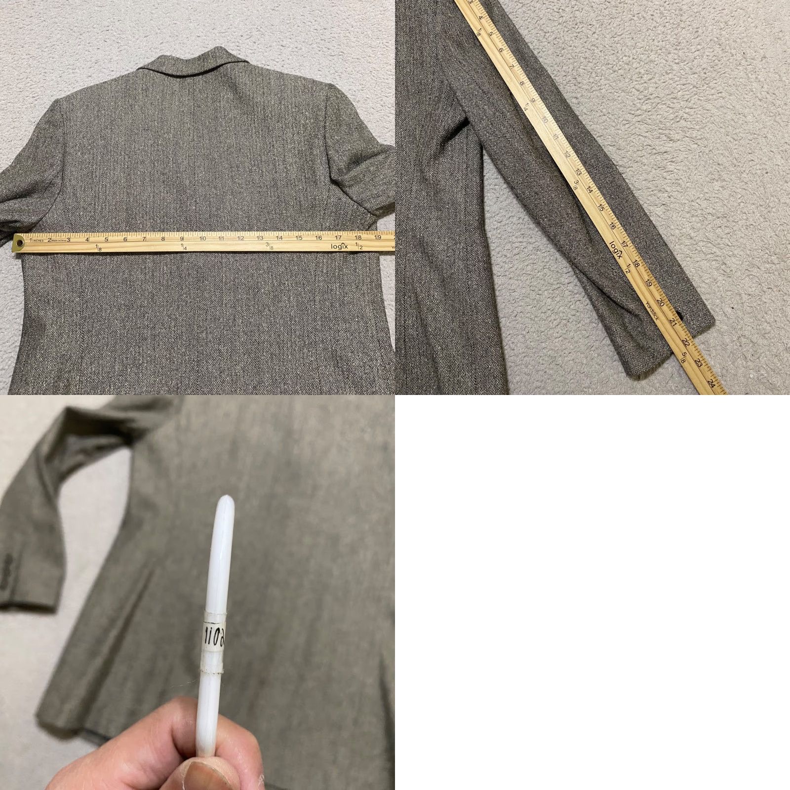 Talbots Talbots Blazer Jacket Gray Herringbone 8P Petite Wool Silk Lined Button-Up Women’s" Size M / US 6-8 / IT 42-44 - 8 Thumbnail