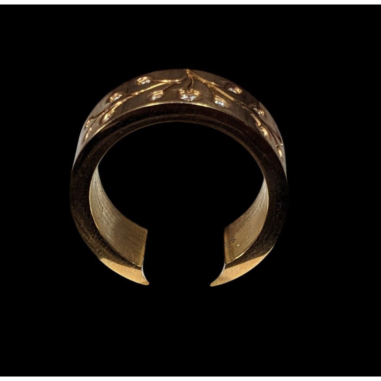 Other Whimsical Fairycore Steel Time Floral Ring Gold Plated Stain Size ONE SIZE - 9 Thumbnail
