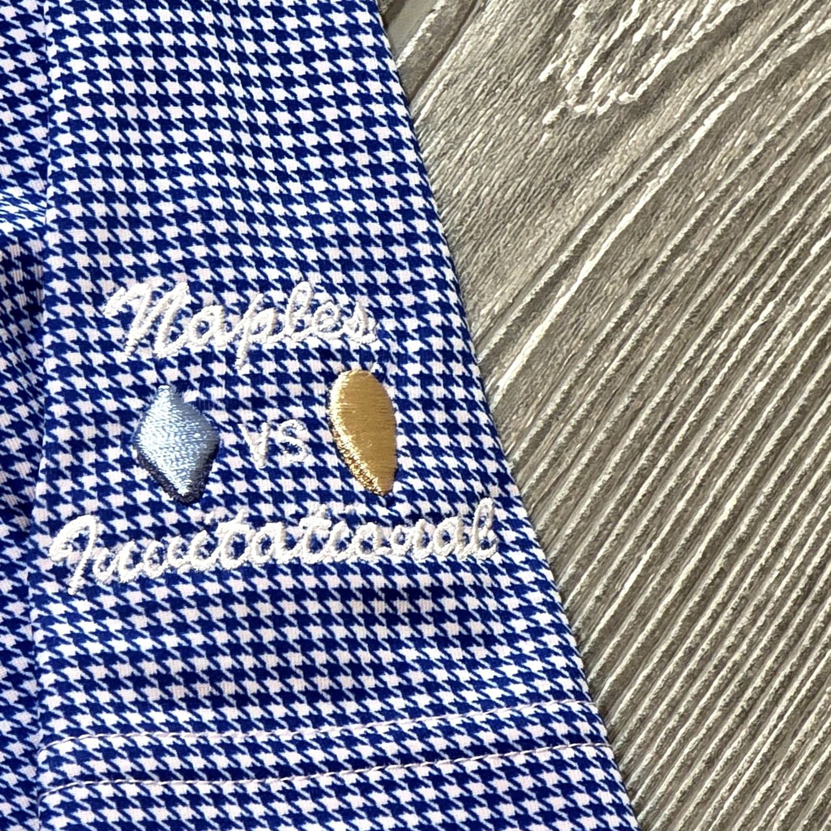 Footjoy FootJoy Polo Shirt Mens L Blue Houndstooth Performance Naples FJ Golf Size US L / EU 52-54 / 3 - 5 Thumbnail