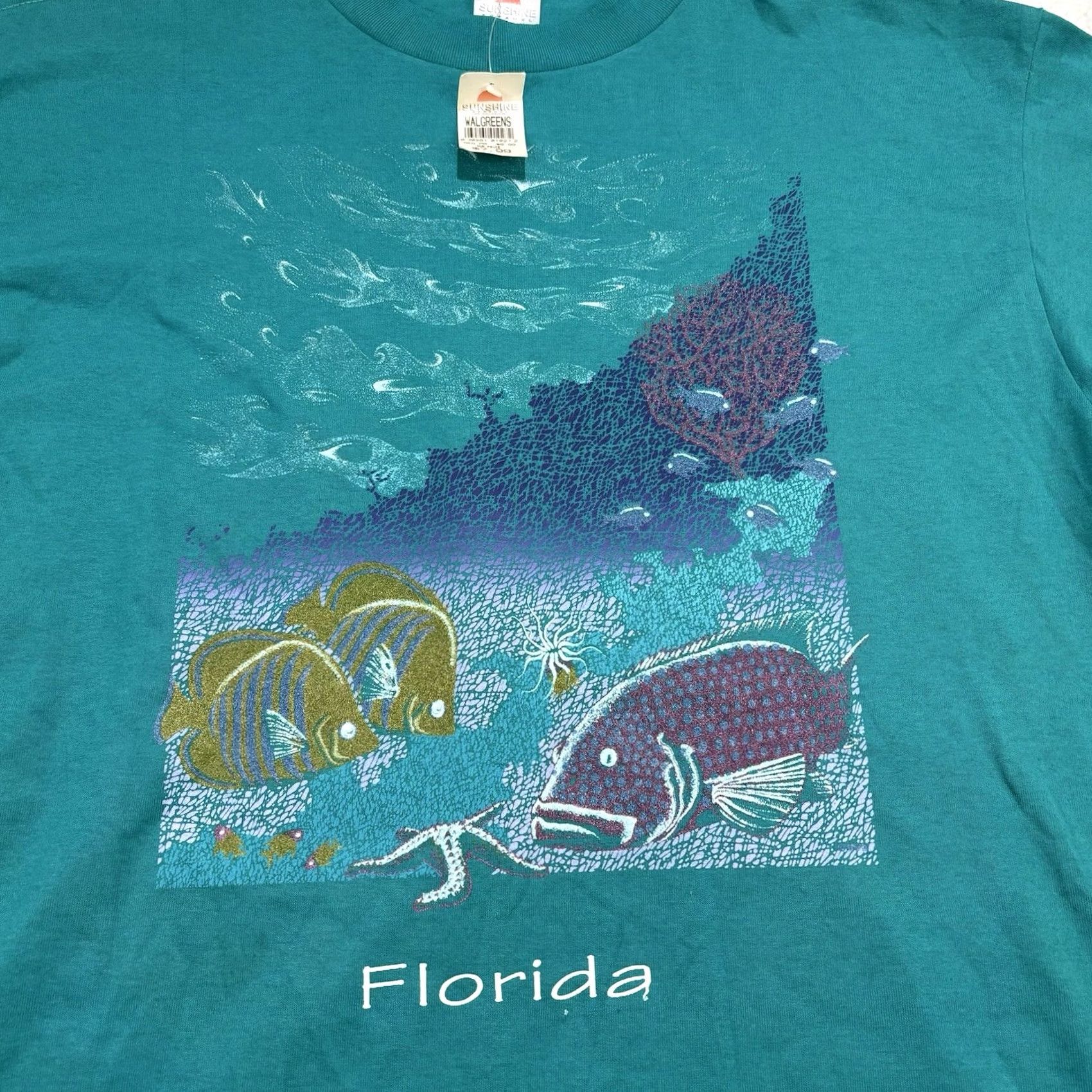 Vintage VINTAGE Florida Ocean Graphic Sunshine Apparel T-Shirt XS XL? Size US XL / EU 56 / 4 - 2 Thumbnail