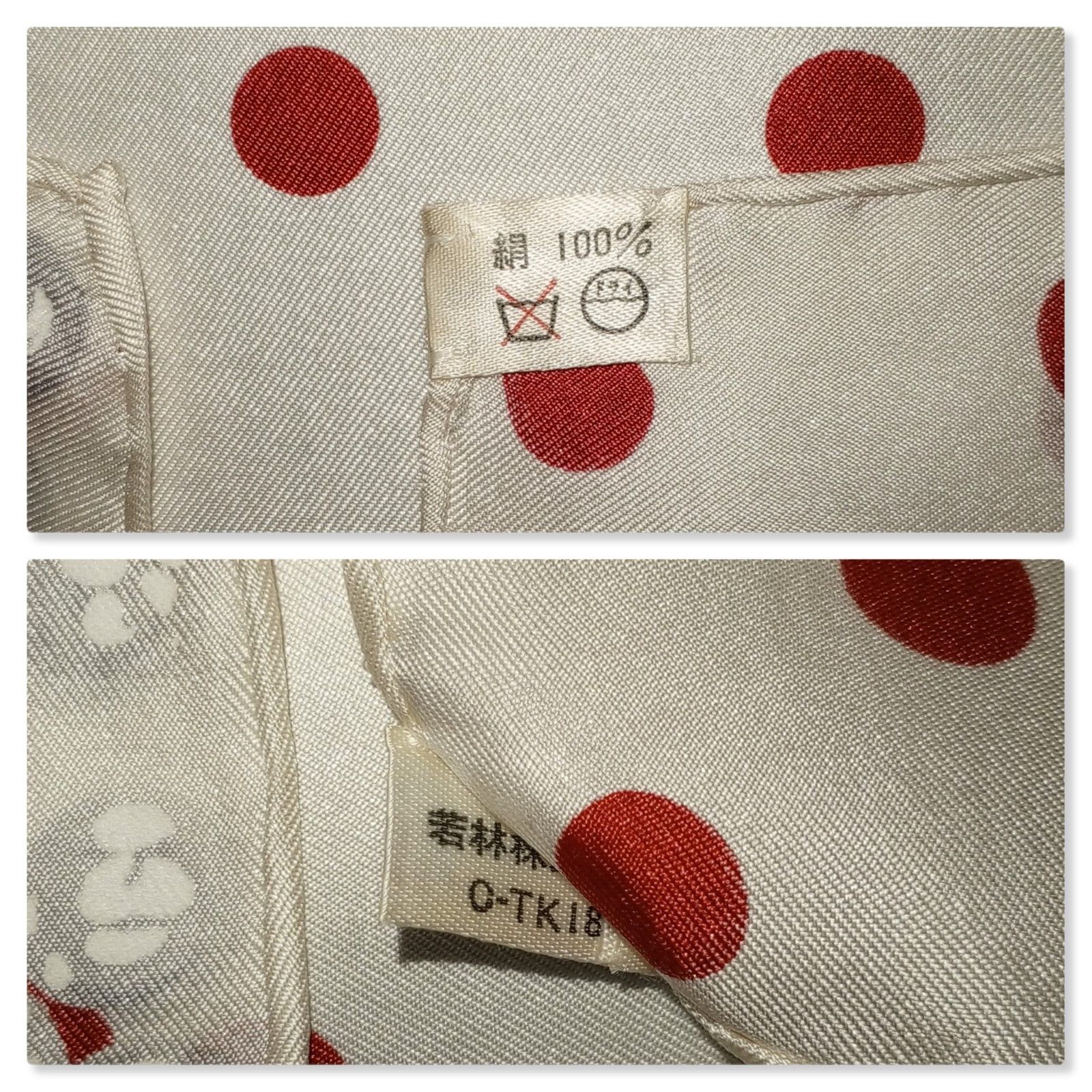 Moschino MOSCHINO PARIS Red Polka Dots White Pearls Beads Silk Scarf Size ONE SIZE - 7 Thumbnail