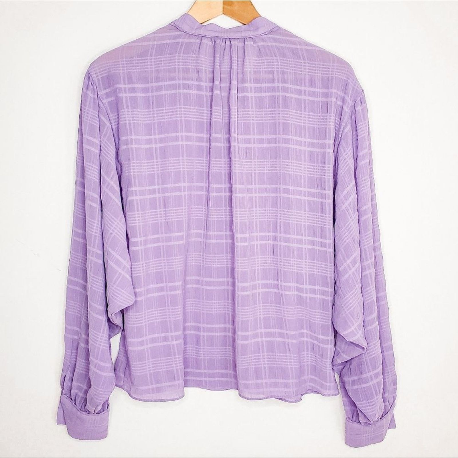 Ramy Brook Ramy Brook Lavender Button Down Berkely Dolman Sleeve Blouse Size XS / US 0-2 / IT 36-38 - 3 Thumbnail