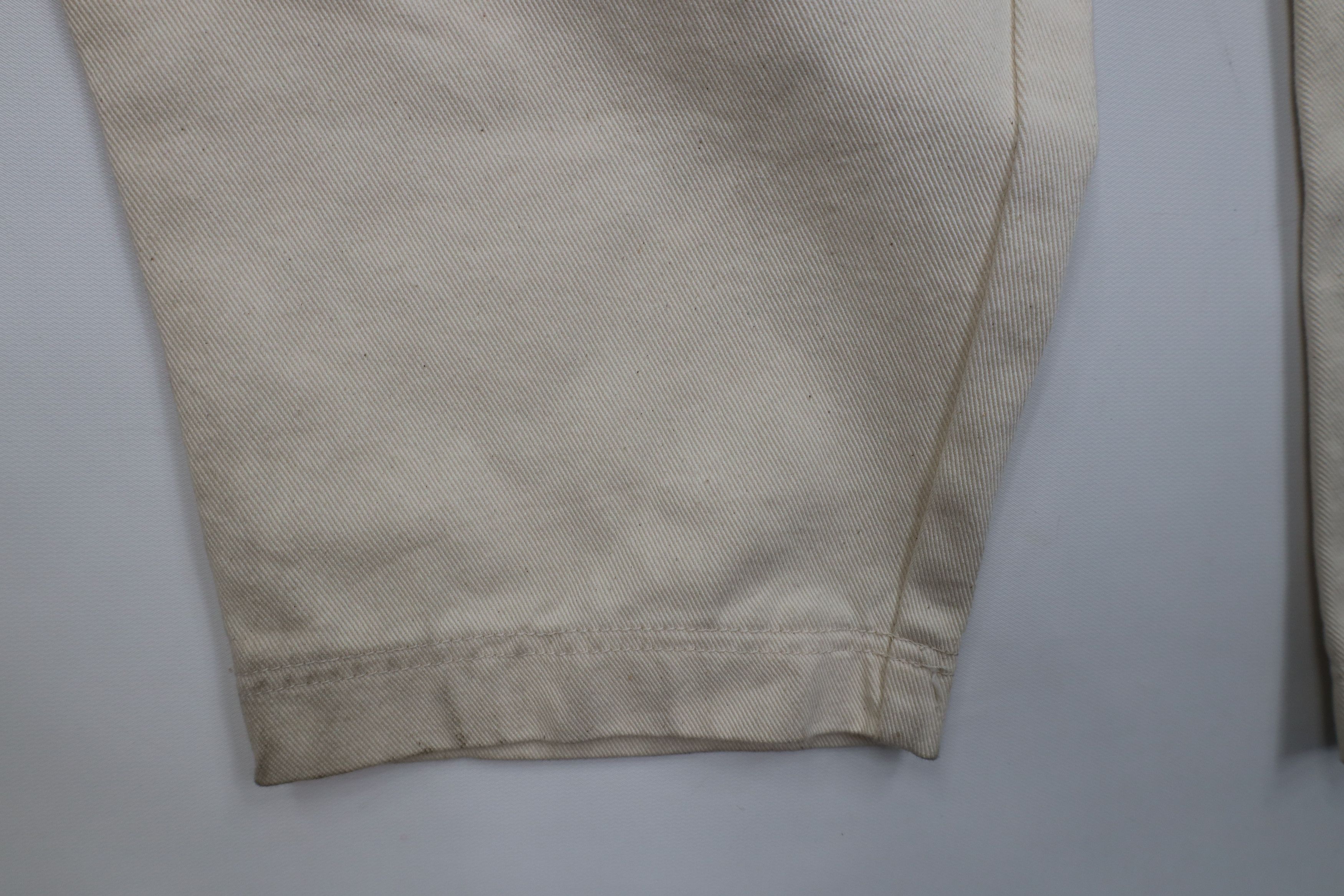 Fila Deadstock Vintage 90s Fila Baggy Skateboard Jeans Cream Size US 38 / EU 54 - 6 Thumbnail