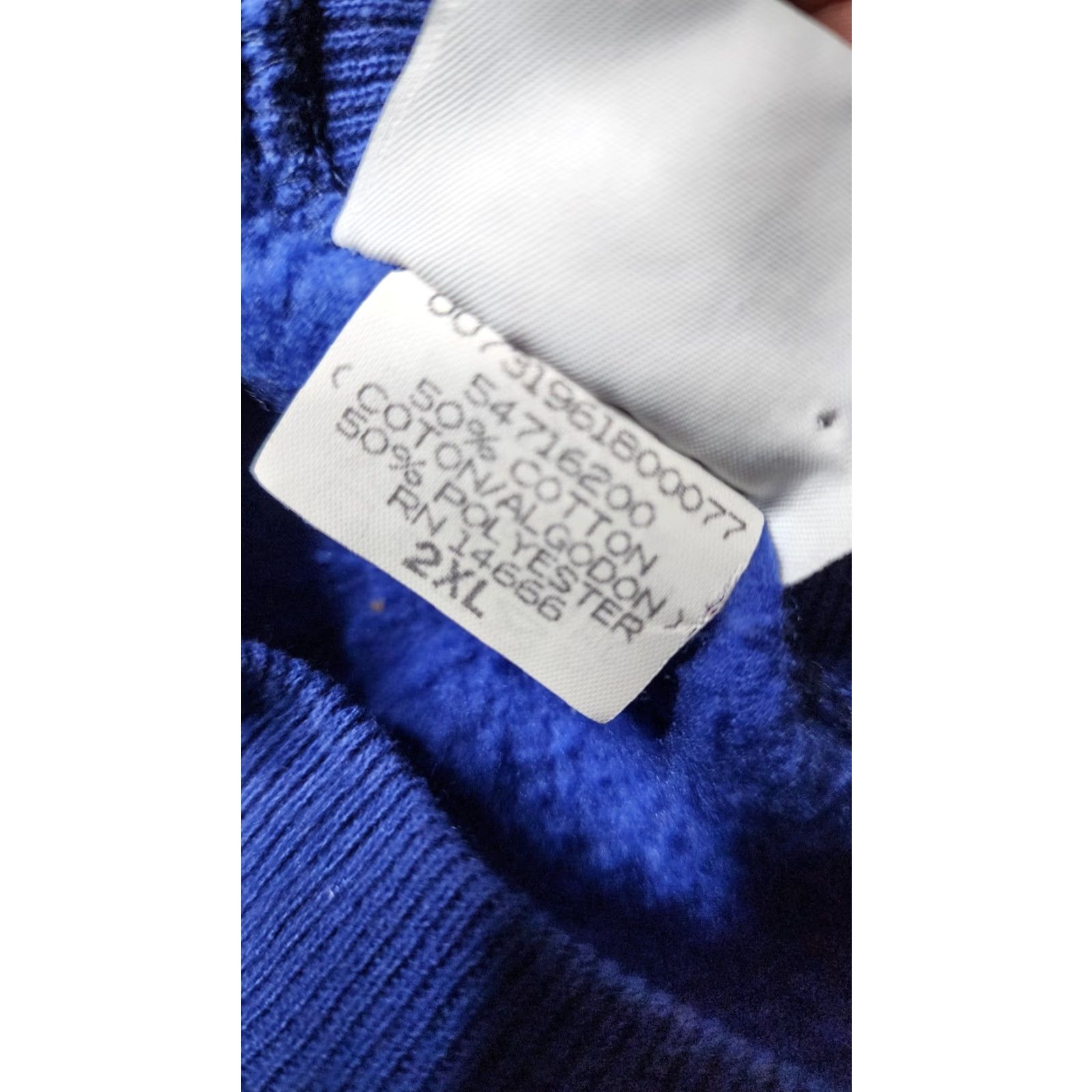 Lee VINTAGE Lee Mens 2XL Sweatshirt Bloodhounds Softball School Logo Fleece Pullover Fall Winter Blue Size US XXL / EU 58 / 5 - 5 Thumbnail