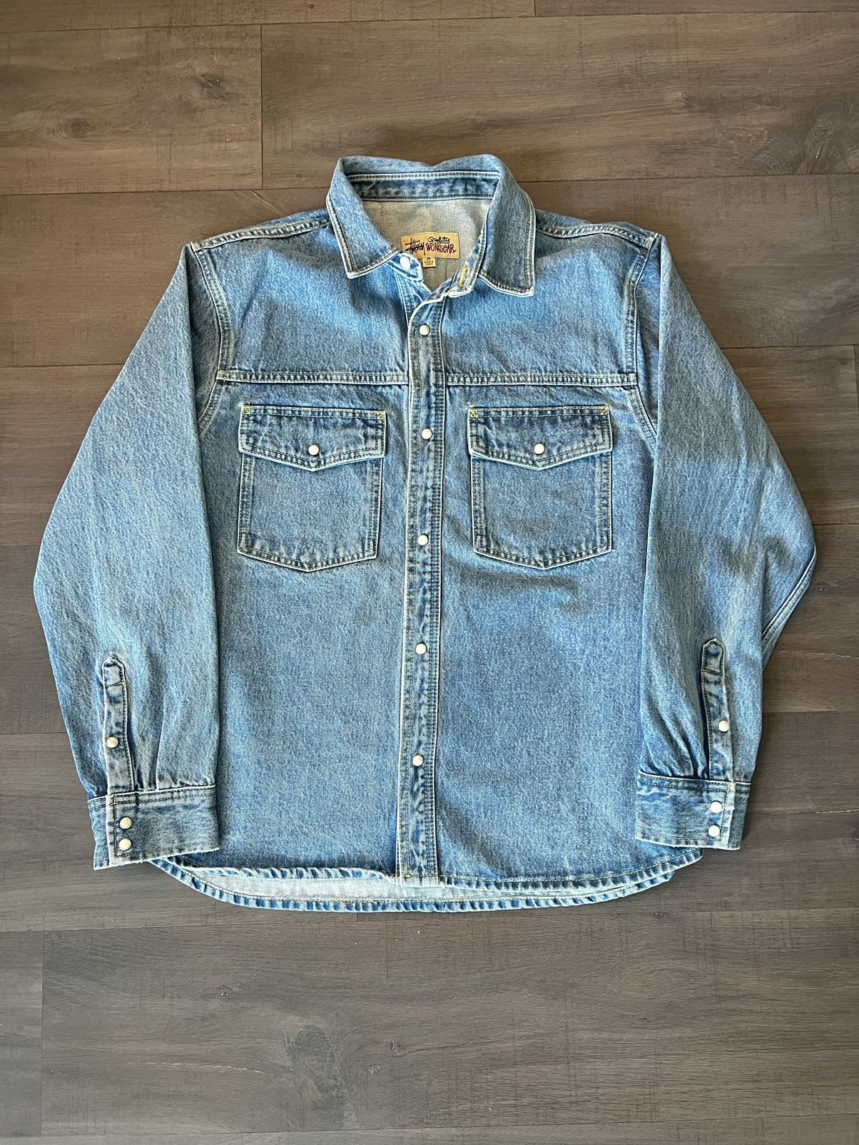 Stussy Stüssy FW22 Western Denim Shirt Blue Medium | Grailed