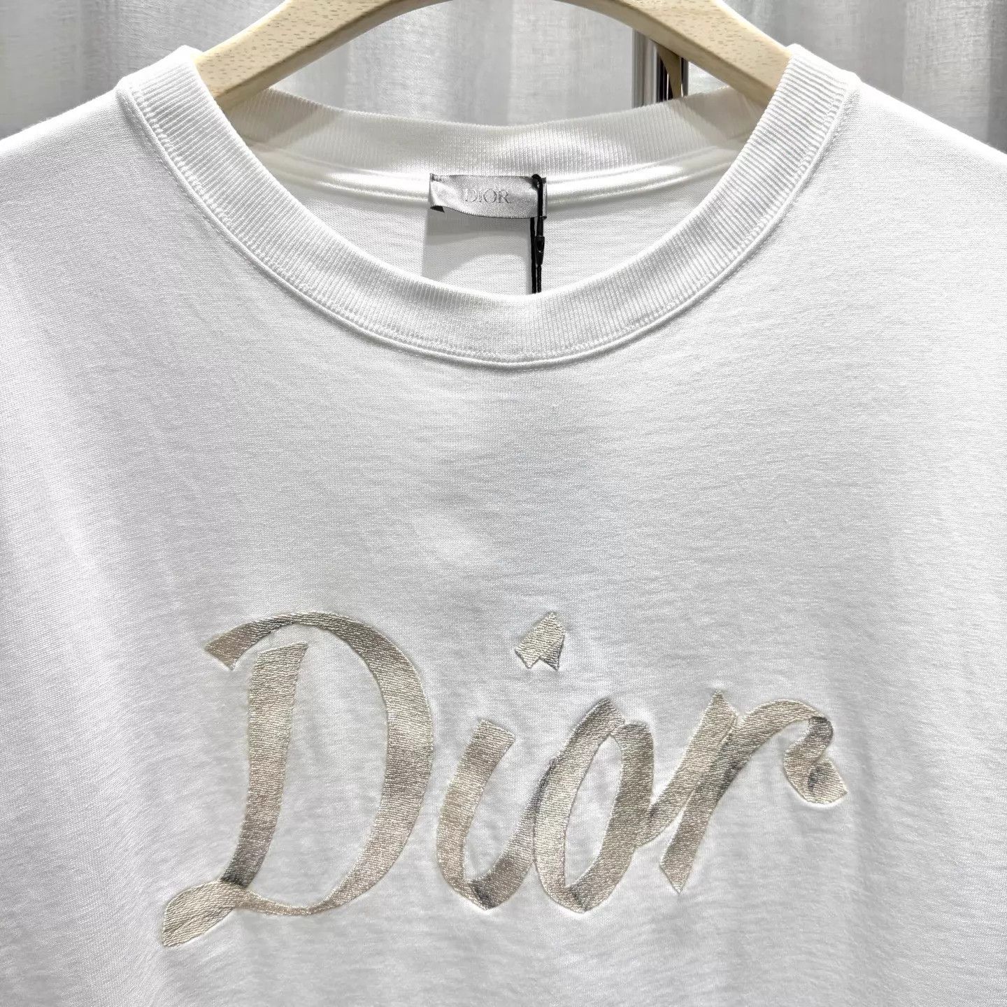 Dior DIOR White Ribbon Embroidered Logo Striped T XL 99N Size US XL / EU 56 / 4 - 3 Thumbnail