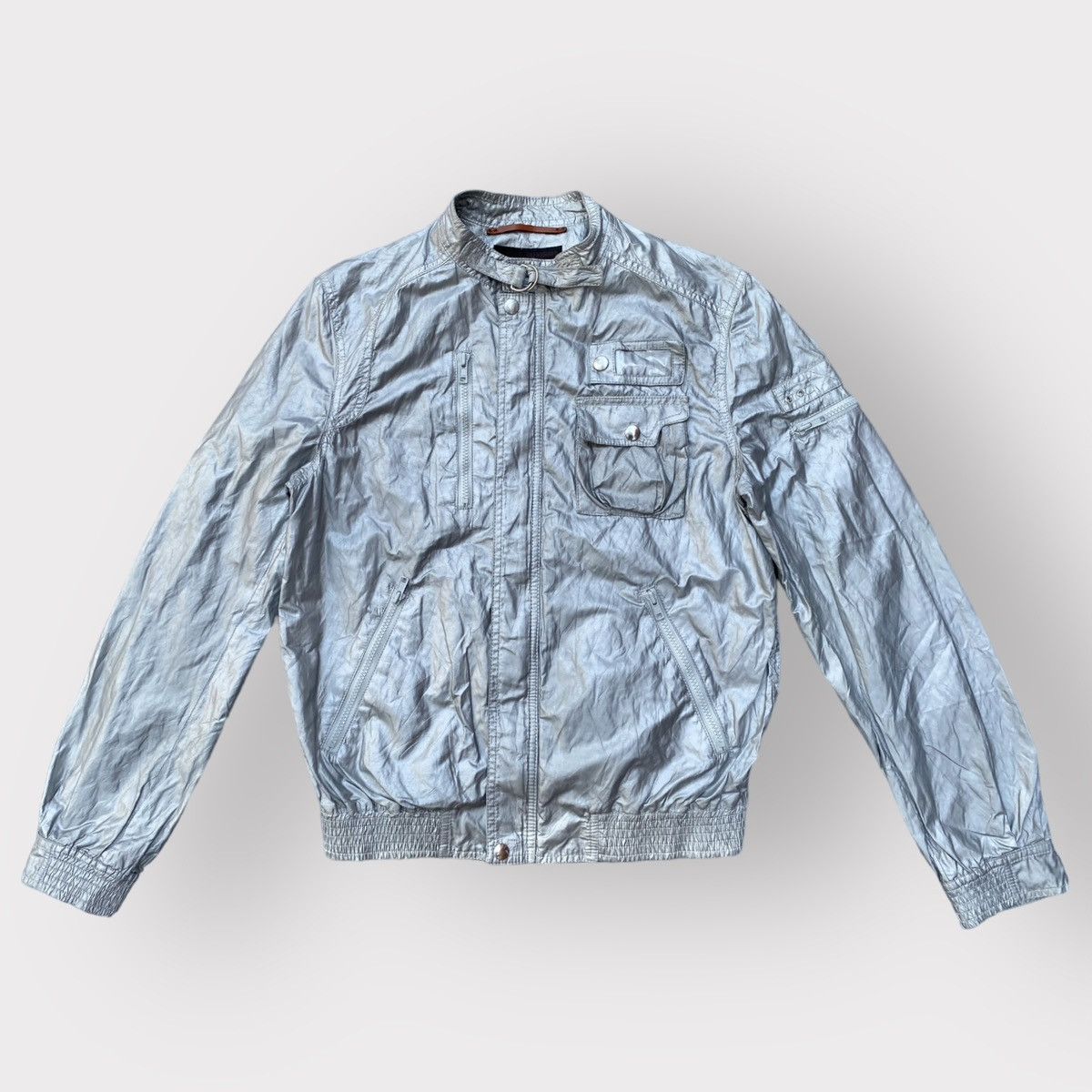 Veronique Branquinho SS08 Silver Racer Bomber Jacket | Grailed