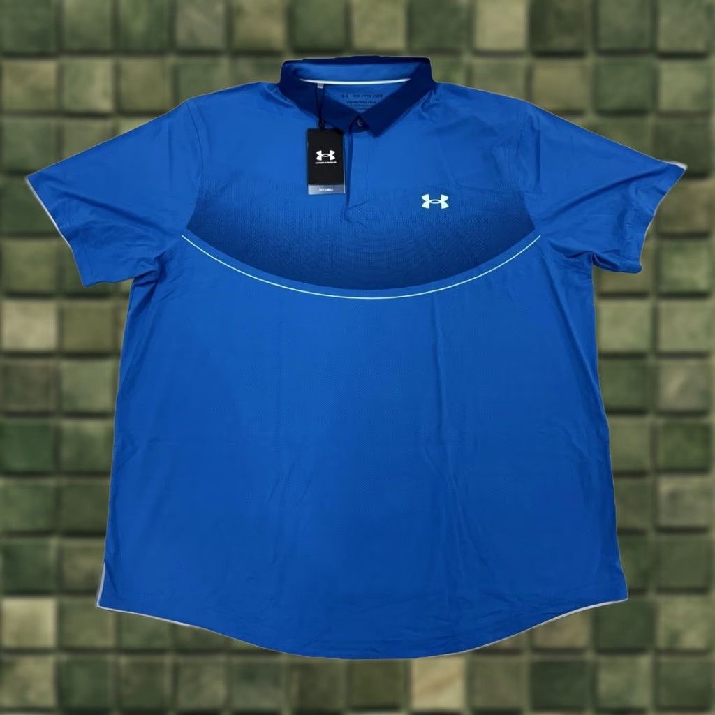 Under Armour Under Armour Iso-Chill Performance Polo Shirt Men’s 2XL Loose Fit Blue Polo Shirt Training Mens Size US XXL / EU 58 / 5 - 1 Thumbnail