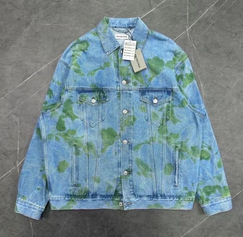 Balenciaga Balenciaga size 36 Moss print denim jacket Size US S / EU 44-46 / 1 - 2 Thumbnail