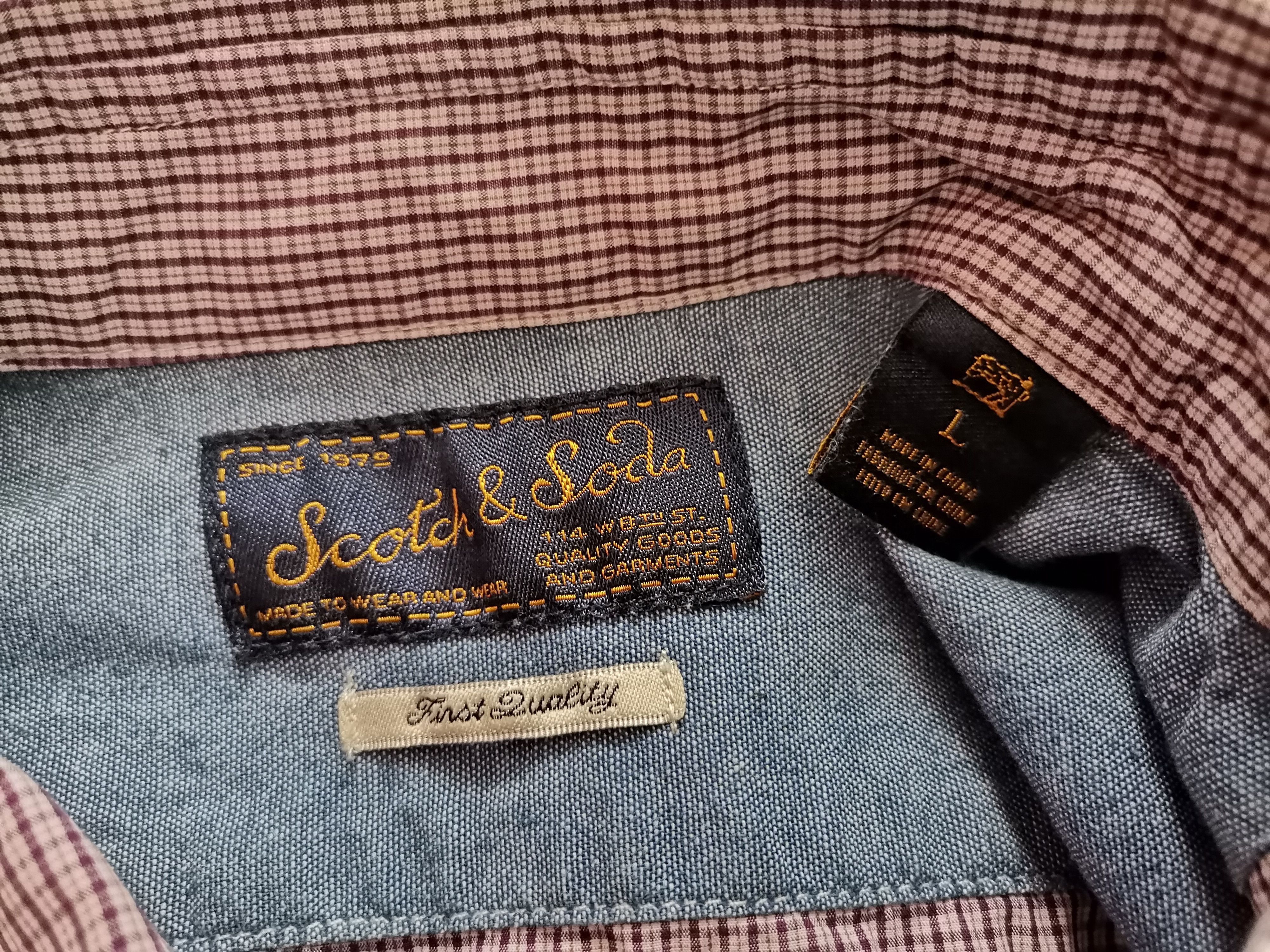 Scotch & Soda Scotch & Soda Checkered Shirt Size US L / EU 52-54 / 3 - 3 Thumbnail
