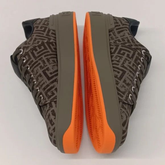 Balmain Balmain Monogram B-Court Low Top Sneakers - EU44/US11 Size US 11 / EU 44 - 5 Thumbnail