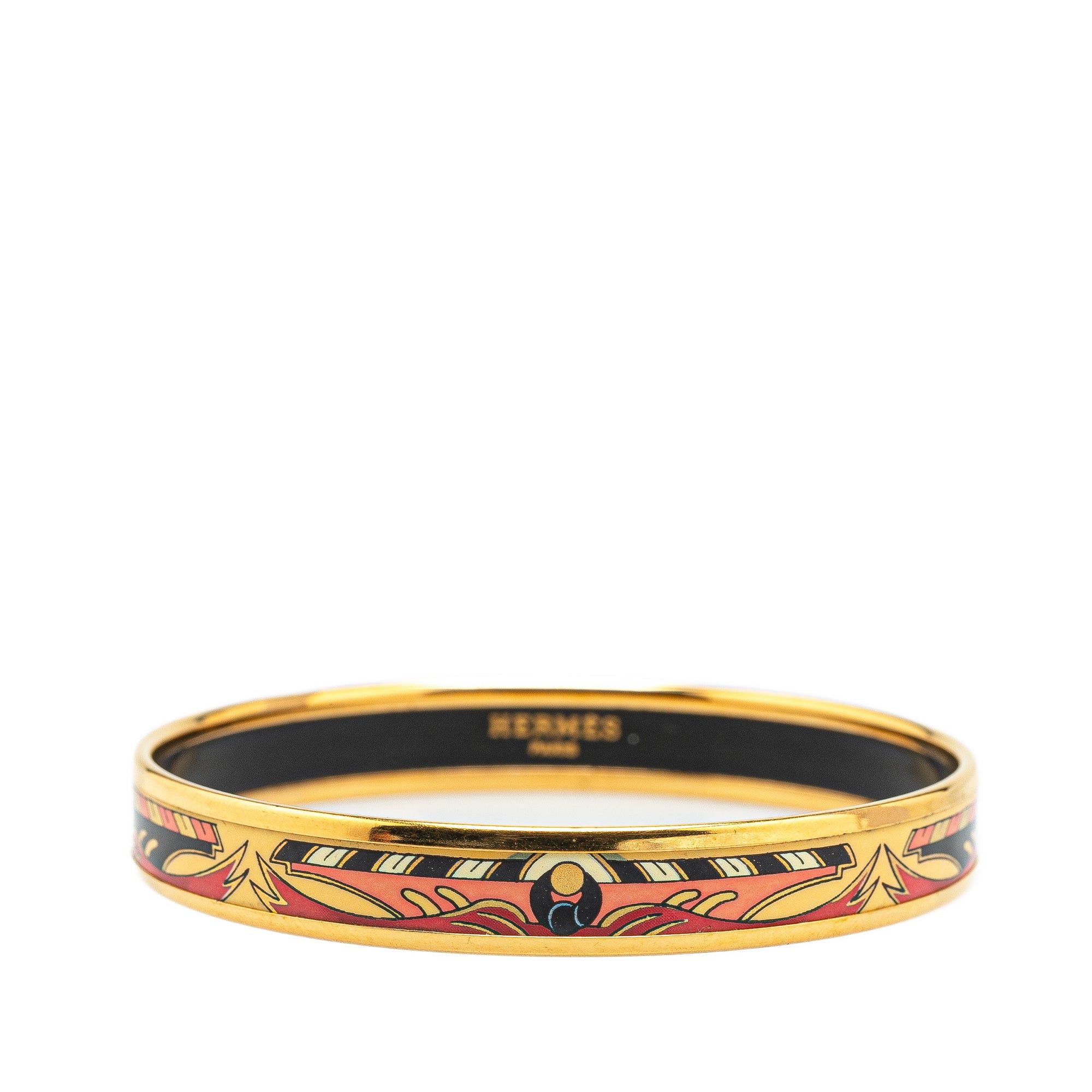 Hermes Hermès Narrow Cloisonne Enamel Bangle 62 Black Size ONE SIZE - 1 Thumbnail
