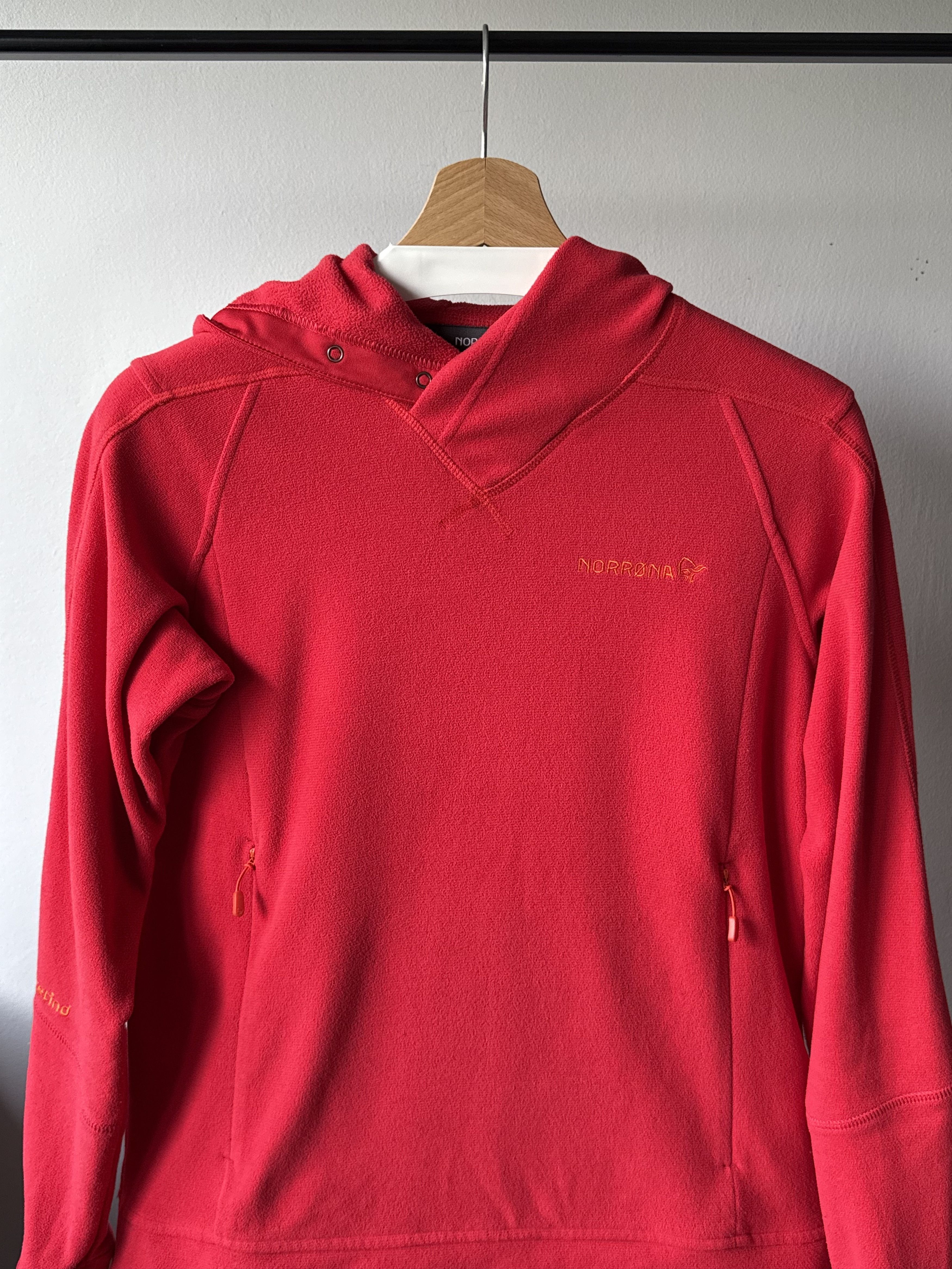 Norrona Norrona Falketind Warm1 Red Polartec Fleece Outdoor Hoodie Size M / US 6-8 / IT 42-44 - 3 Thumbnail