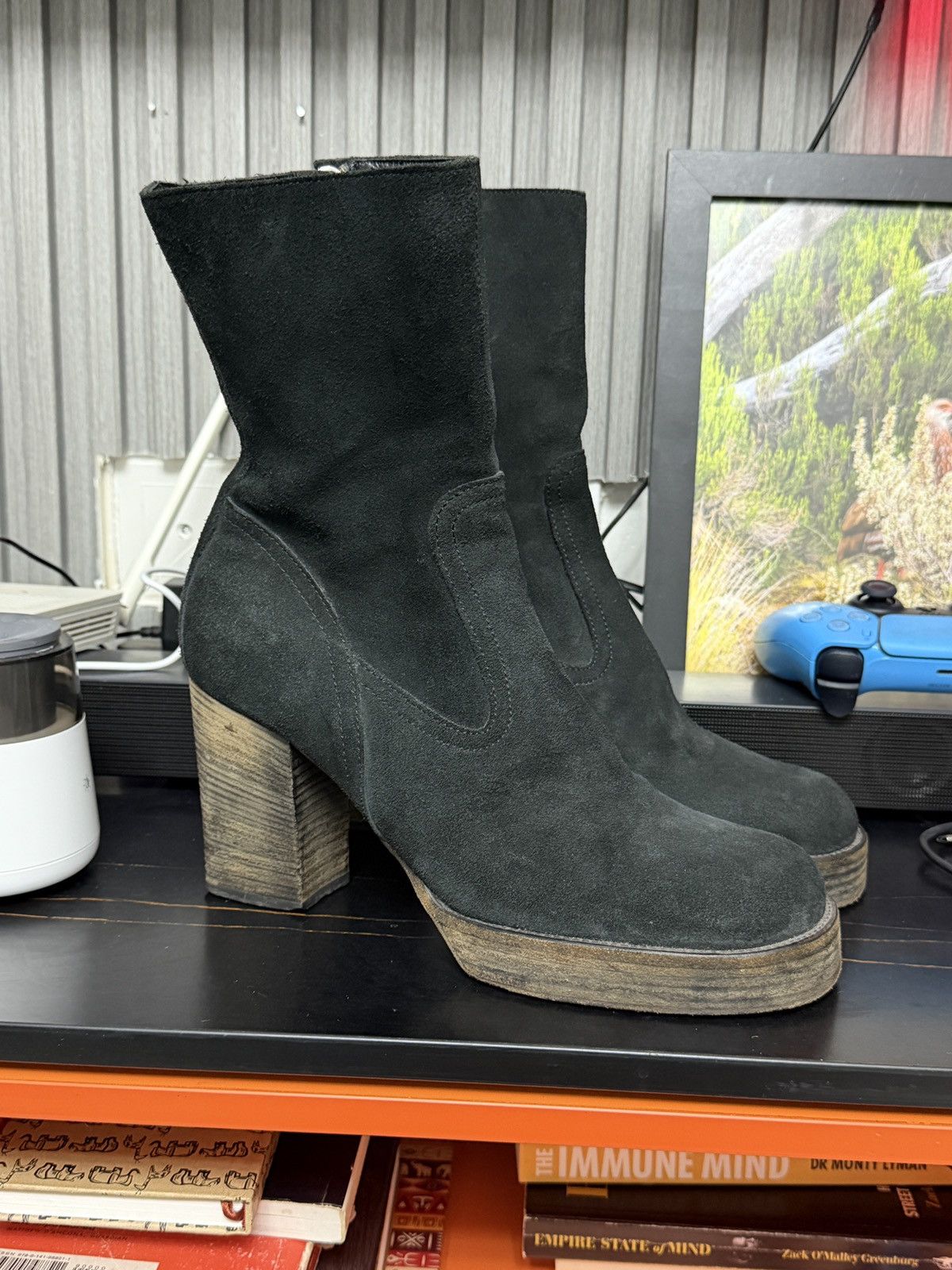 Rick Owens 🦂😮‍💨Ss05 SCORPIO suede heel Boots Size US 9 / EU 42 - 14 Thumbnail