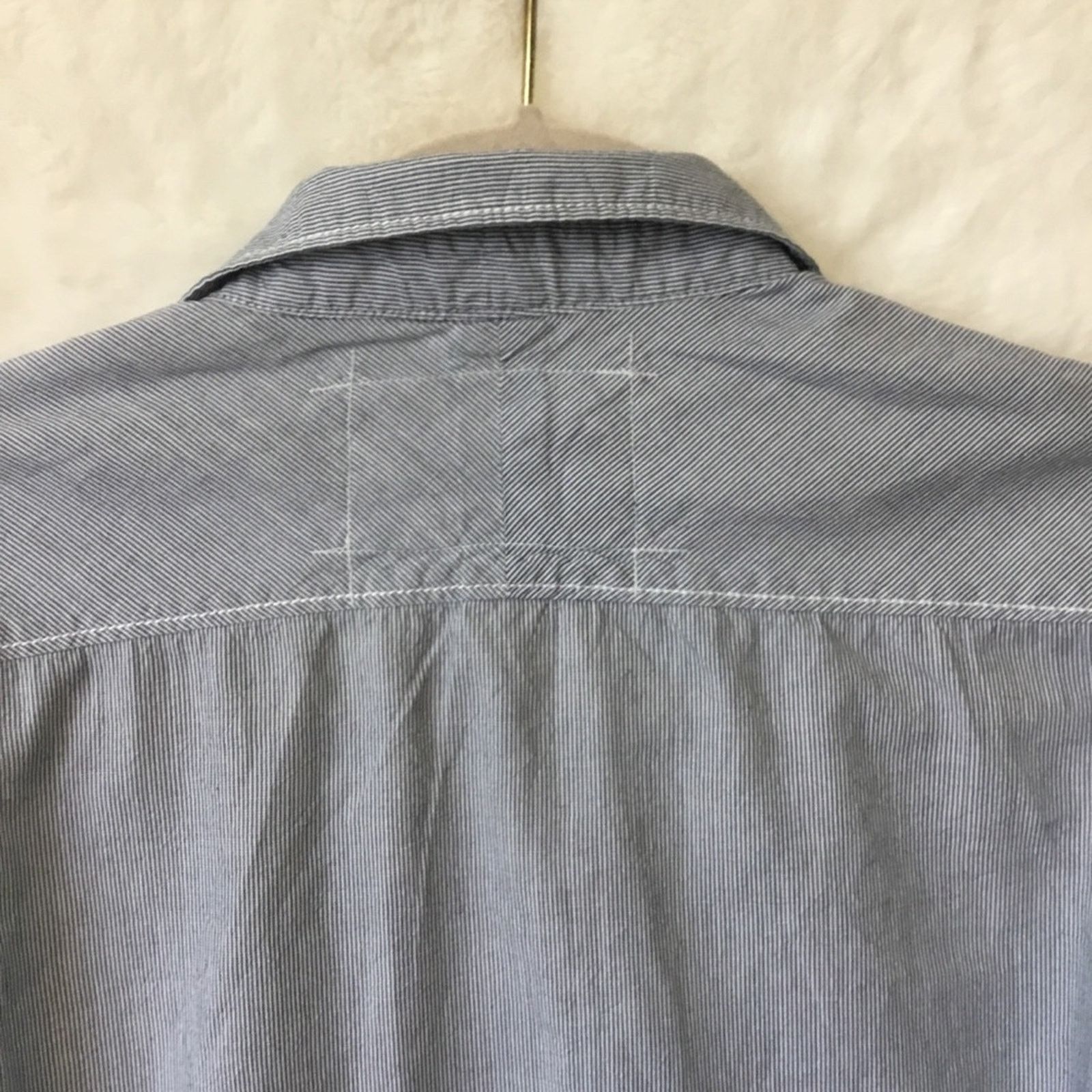 DKNY DKNY Jeans Blue Striped Button-Up Shirt Size M / US 6-8 / IT 42-44 - 9 Thumbnail
