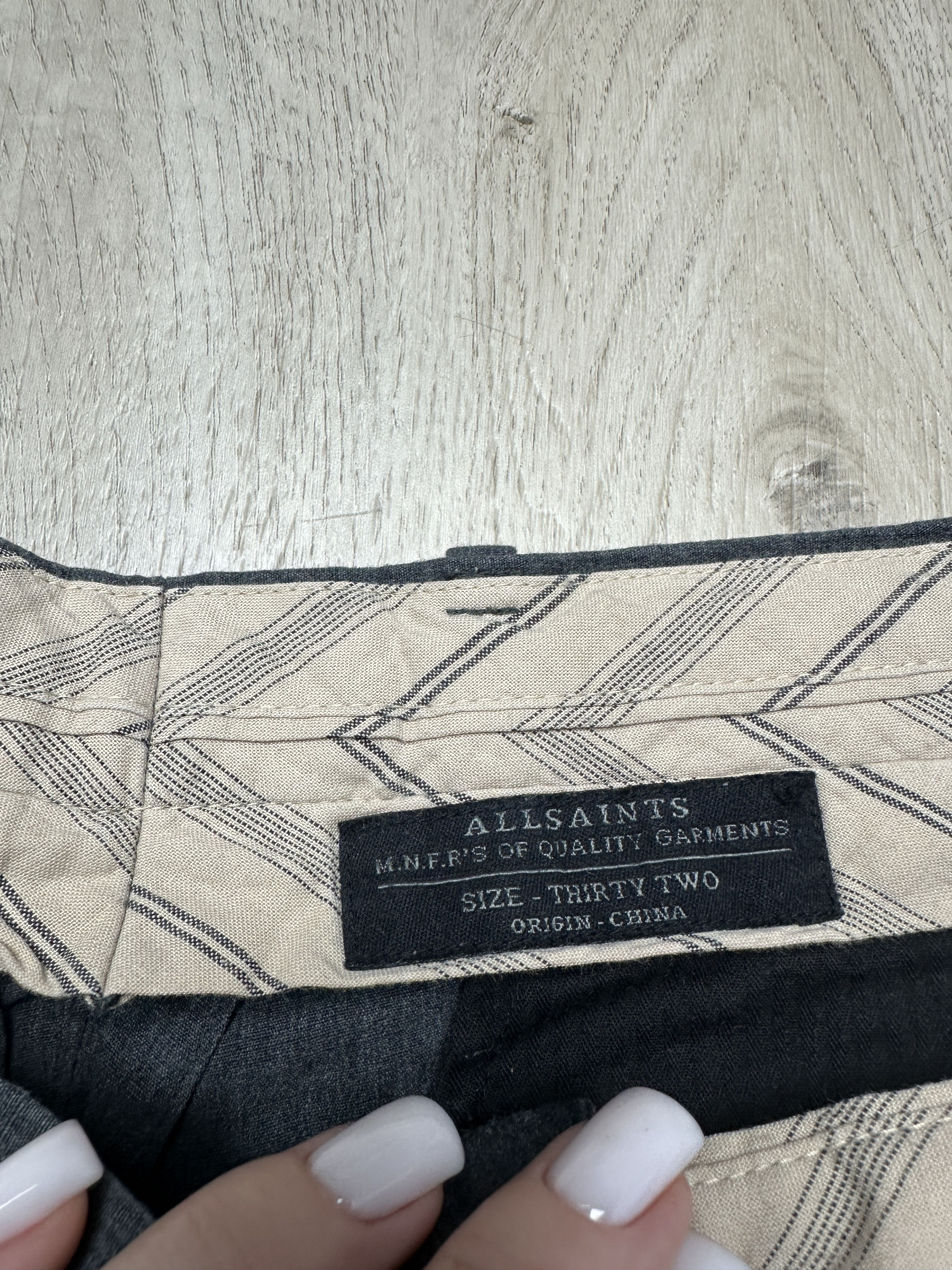 Allsaints Allsaints Ballast Mace Mens LINEN Baggy Shorts Size US 32 / EU 48 - 3 Thumbnail
