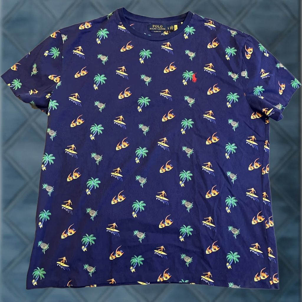Polo Ralph Lauren Ralph Lauren Shirt Men's Large All Over Print Surfer Fish Awesome T Size US L / EU 52-54 / 3 - 1 Thumbnail