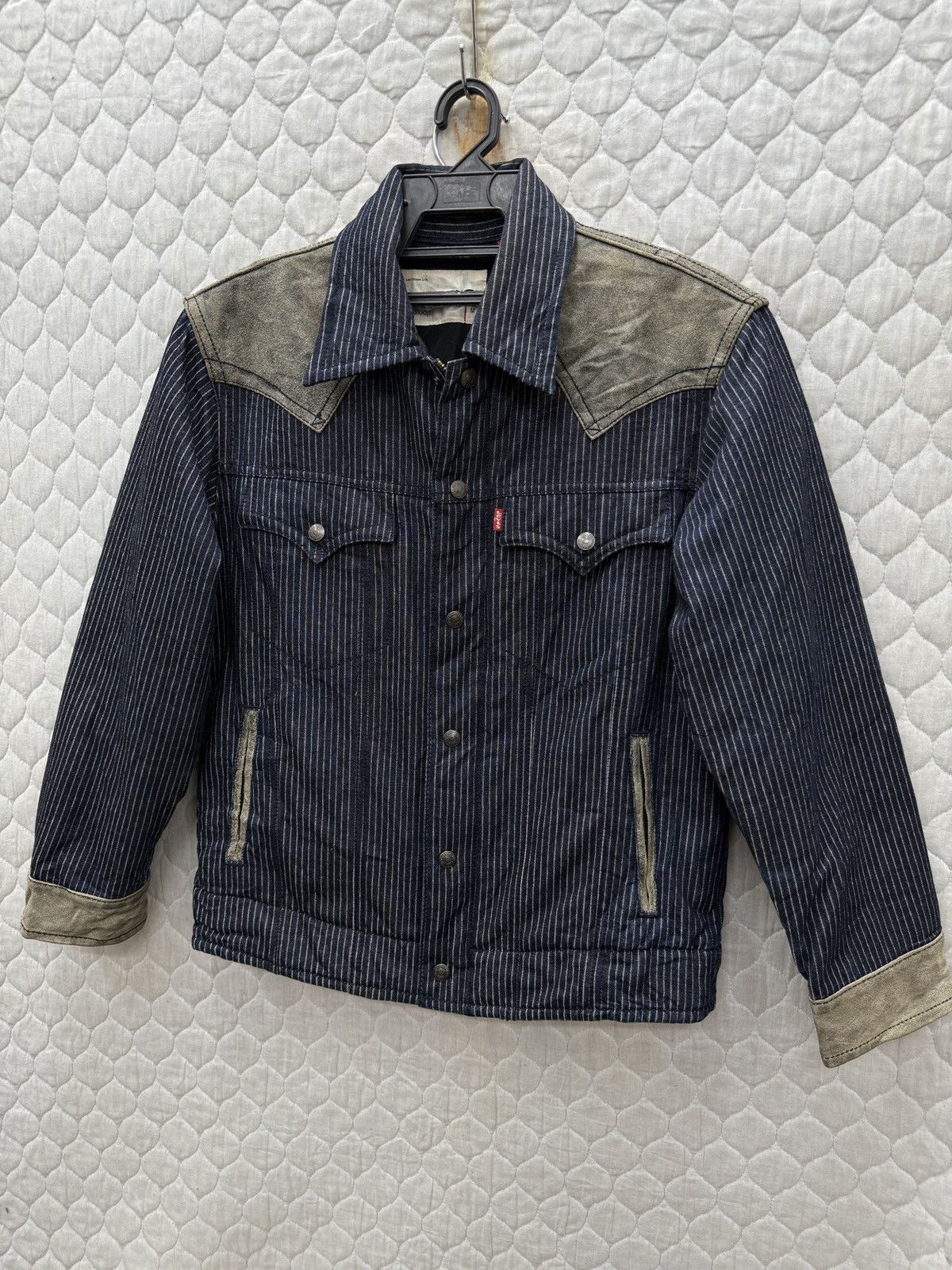 Levi's 🔥🔥🔥ARCHIVE LEVIS WABASH DENIM LEATHER JACKET Size US M / EU 48-50 / 2 - 2 Thumbnail
