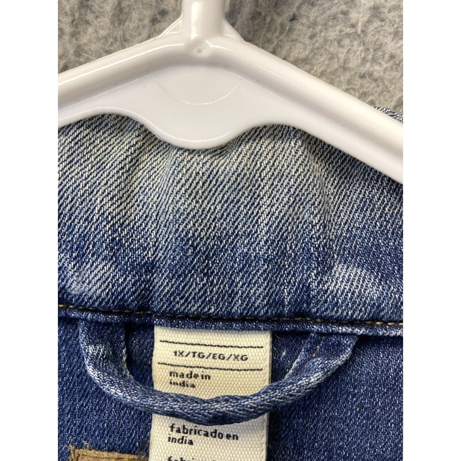 Levi's Levi's Women's Denim Jacket Size 1X Mid-Length Blue Cotton 90s Style Basic Coat Size 40" / US 18 - 5 Thumbnail