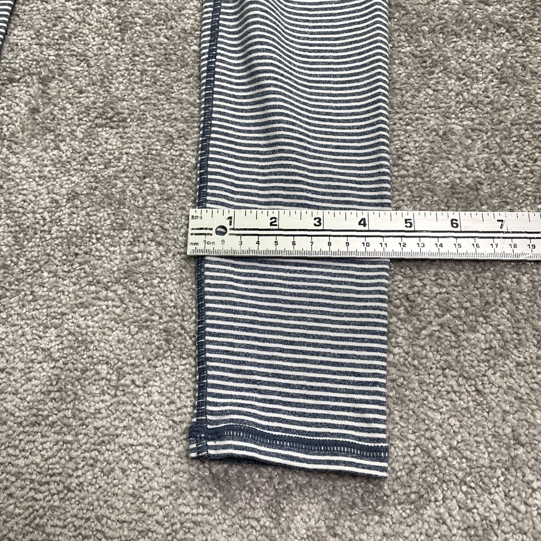 Vintage UNBRANDED Compression Leggings Womens Small Blue White Striped Athletic 25x28.5 Size 28" / US 6 / IT 42 - 5 Thumbnail