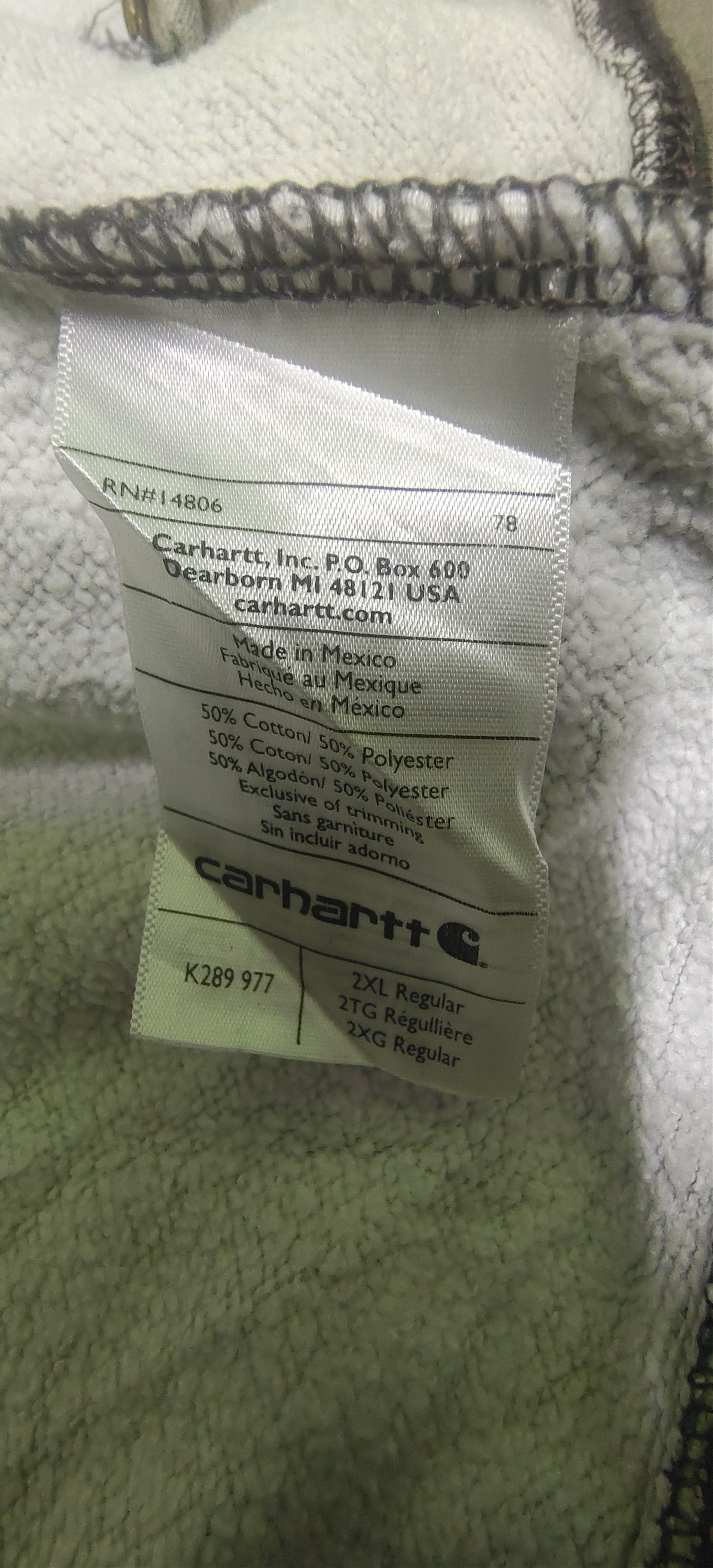Carhartt 2XL Carhartt Hoodie Zipped Sweatshirt Size US XXL / EU 58 / 5 - 17 Thumbnail