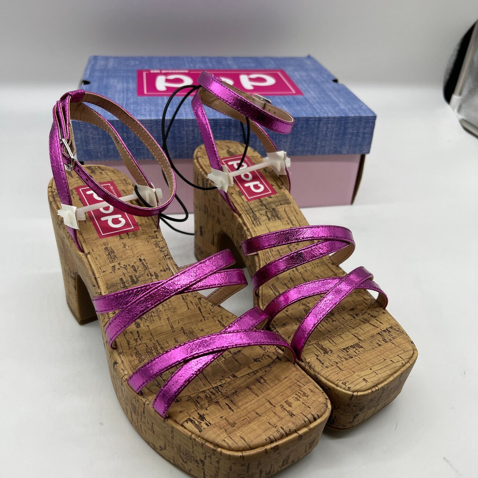 Other Pop Womens Kallie Heeled Sandals Pink Fuschia Multicolor Size US 9 / IT 39 - 7 Thumbnail