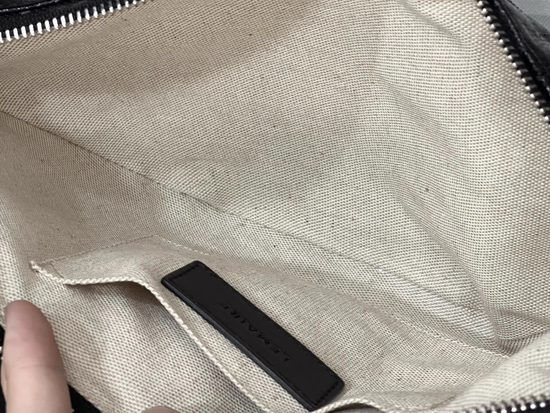 Lemaire LEMAIRE Small Coated Black Croissant Bag K34 Size ONE SIZE - 7 Thumbnail