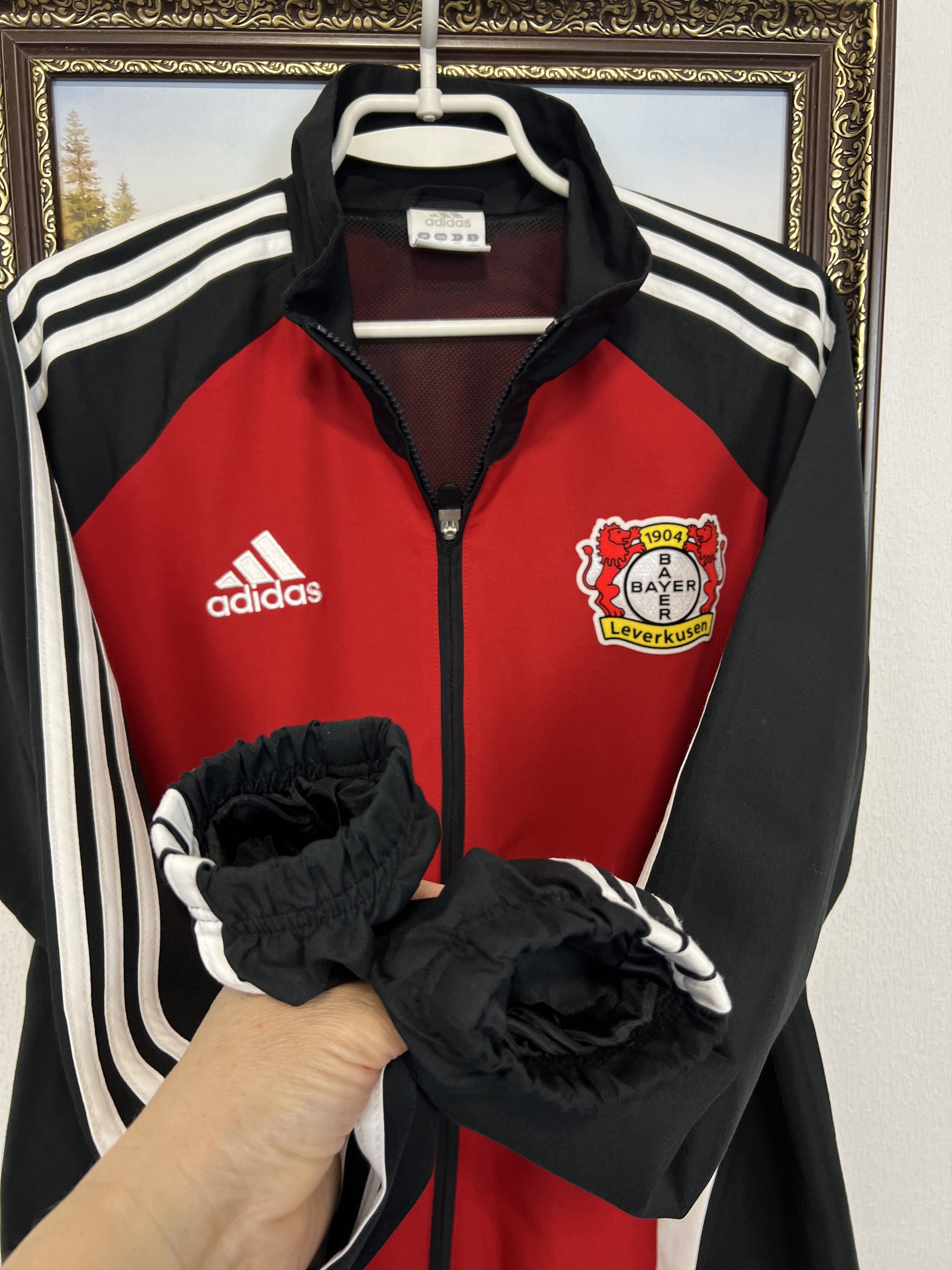 Adidas Vintage Bayer 04 Leverkusen Football Jacket Soccer Track Top Size US S / EU 44-46 / 1 - 6 Thumbnail