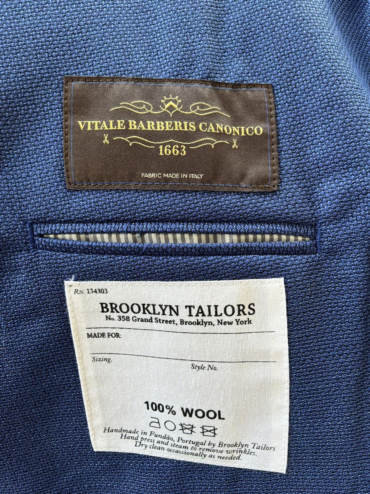 Brooklyn Tailors Brooklyn Tailors Napoli Blue Blazer Size 52/XL Size 52R - 4 Thumbnail