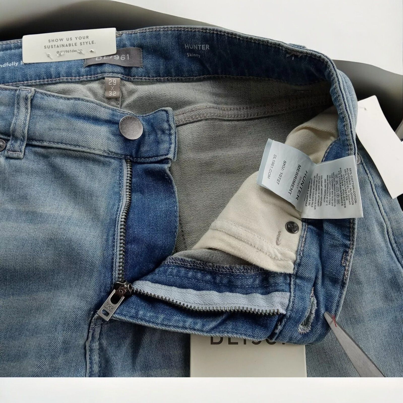 DL1961 DL1961 Mens Hunter Skinny Jeans Merriment Light Wash NEW 29 Size US 29 - 3 Thumbnail