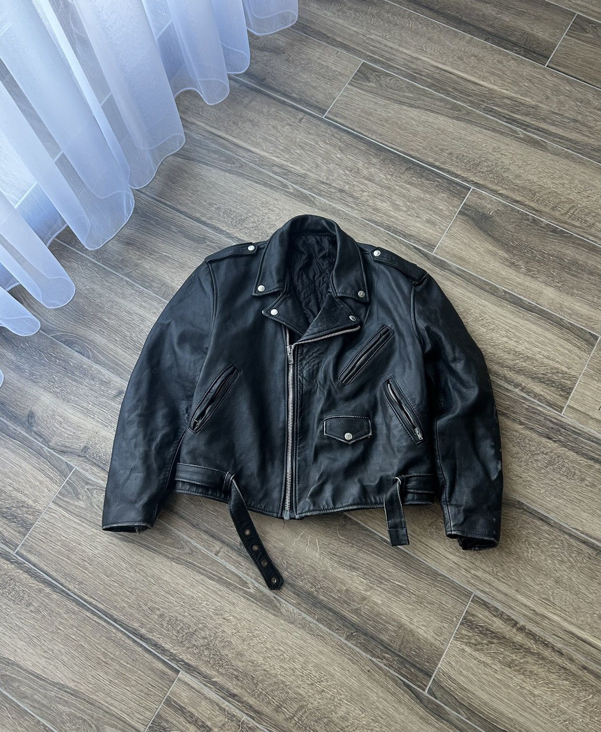 Genuine Leather × Vintage Vintage T Bird’s leather bikers jacket mens y2k motorcycle Size US M / EU 48-50 / 2 - 2 Thumbnail