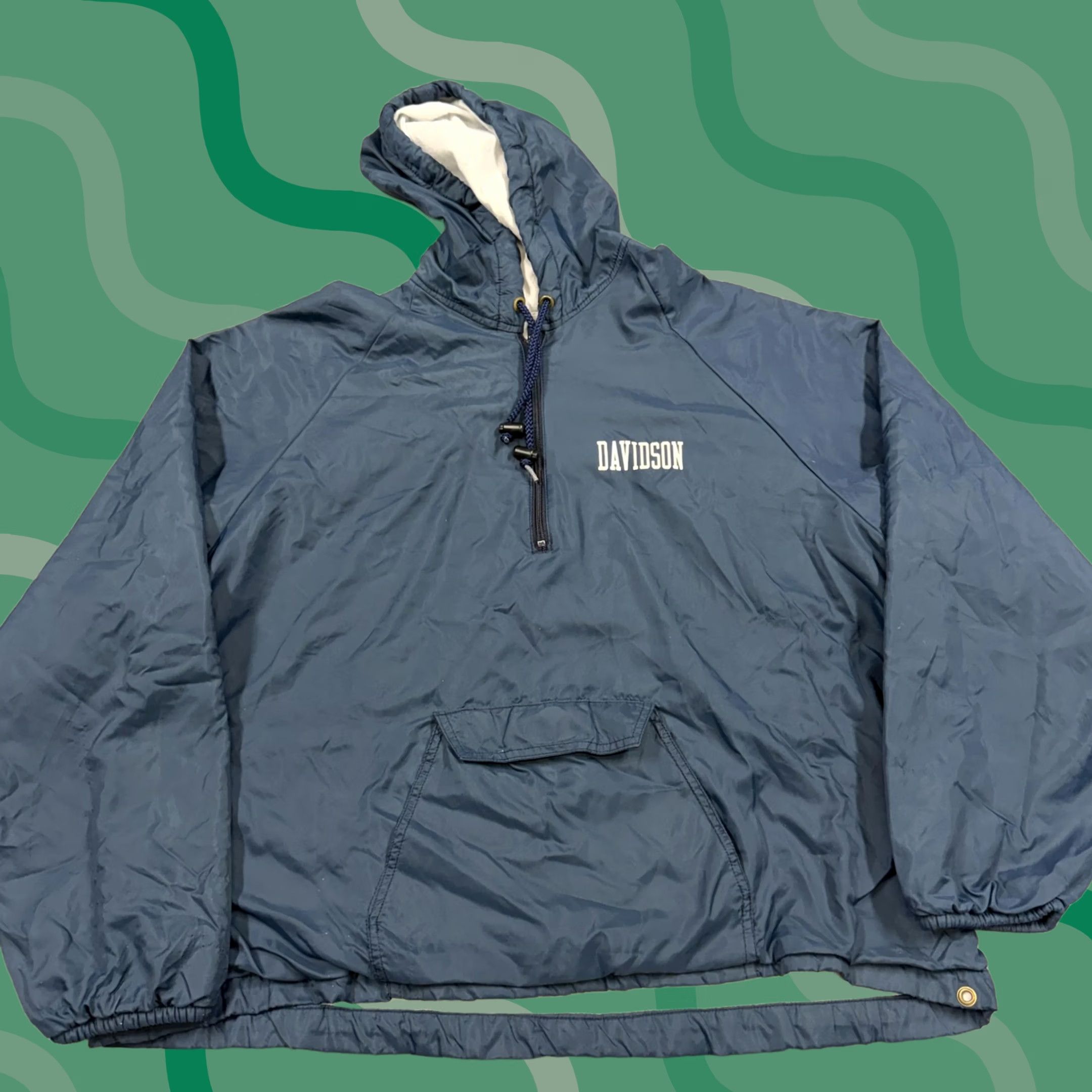 Vintage VINTAGE King Louie Jacket Mens 2XL Blue Hooded Anorak College Lined USA Size US XXL / EU 58 / 5 - 1 Thumbnail