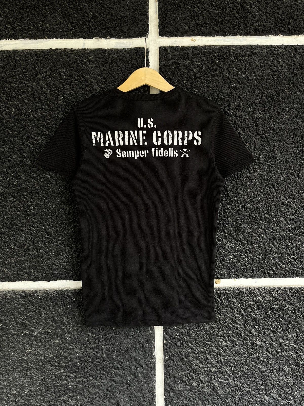 Bullet Noise Bullet Noise “Devil Dog” Dept. Of Navy Knit T-shirt Size US L / EU 52-54 / 3 - 6 Thumbnail