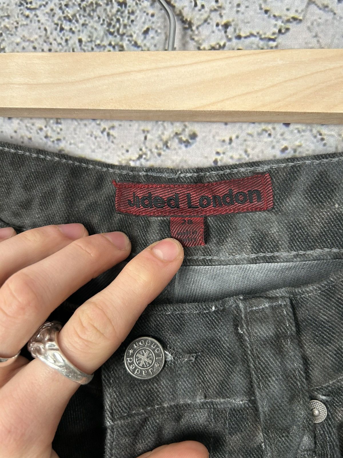 Jaded London Jaded London Colossus Jeans Charcoal Leopard Face Streetwear Size US 28 / EU 44 - 7 Thumbnail