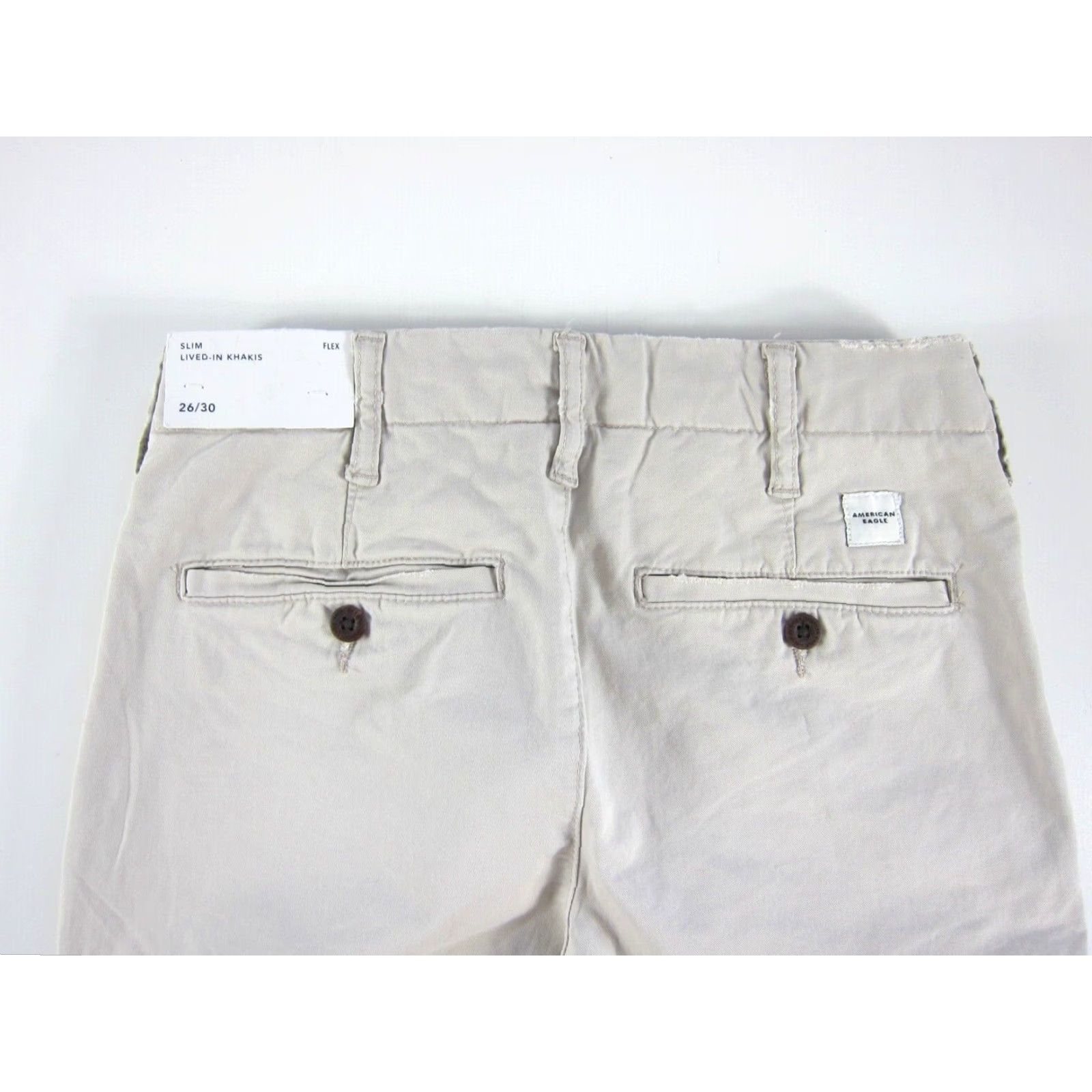 American Eagle Outfitters NWT American Eagle Cotton Stretch Slim Lived In Khakis Flex Pant Women 26 Size 26" / US 2 / IT 38 - 6 Thumbnail