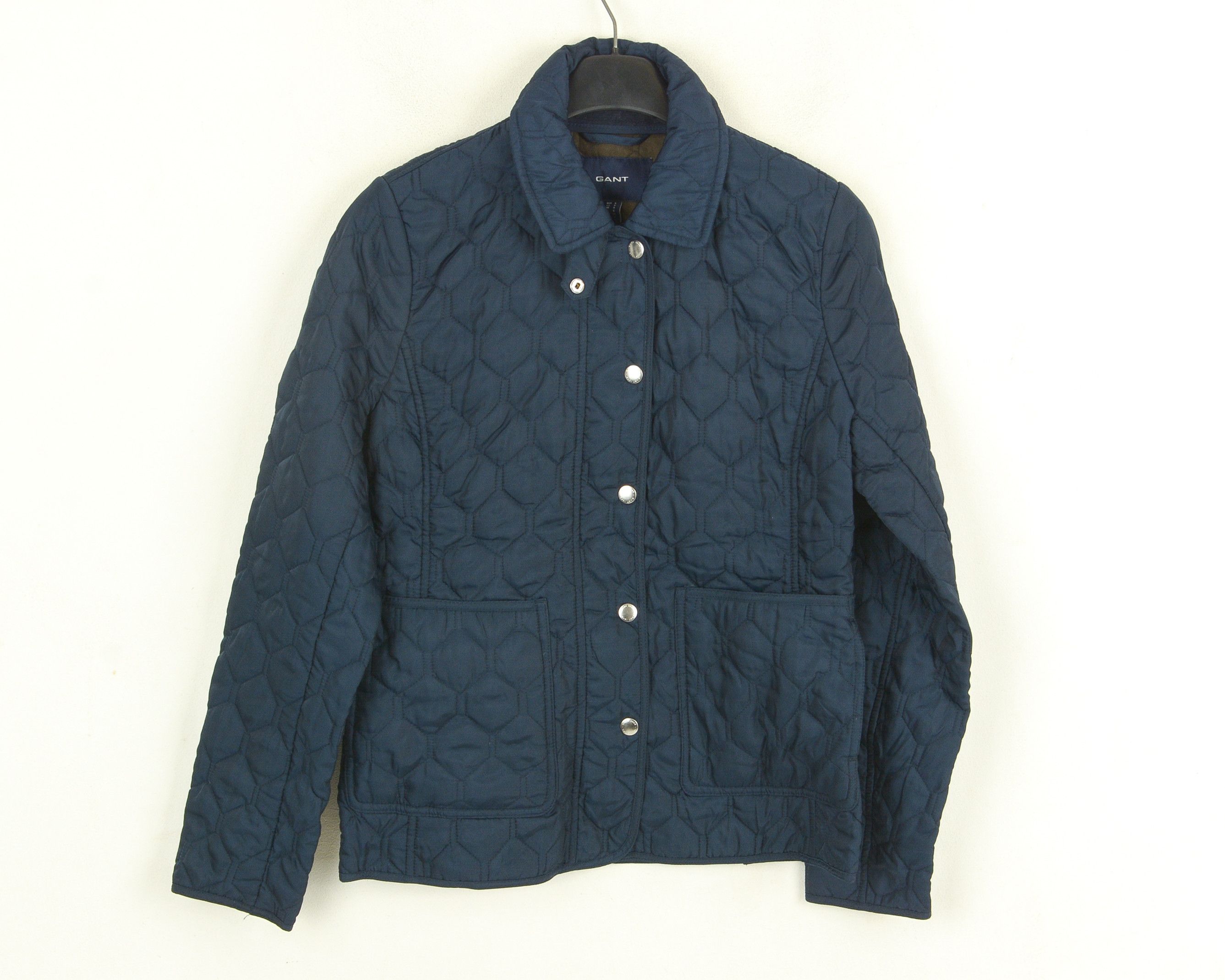 Gant Women S Quilted Jacket UK 8 Navy Coat Casual EU 36 Cotton Size S / US 4 / IT 40 - 1 Thumbnail