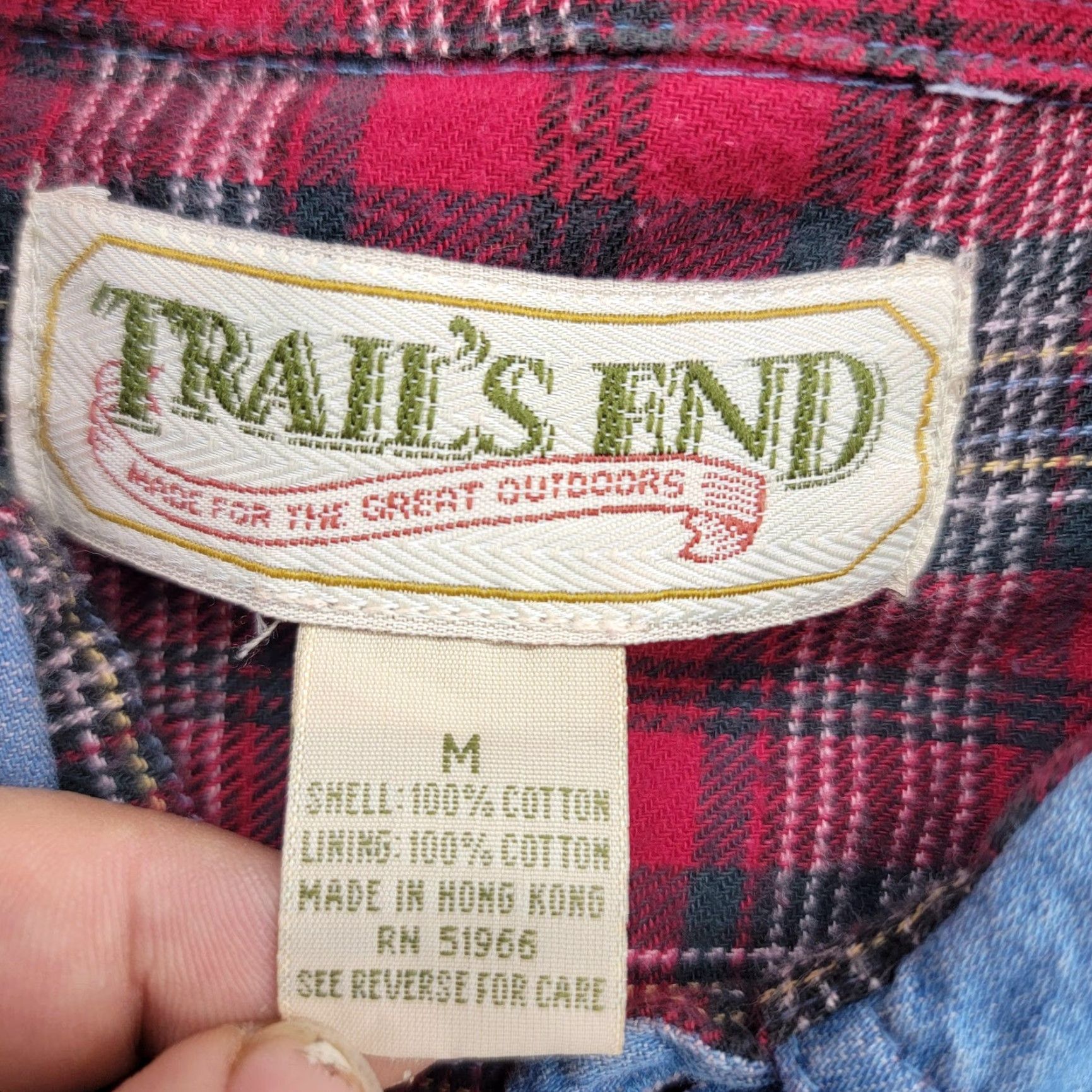 Rails VINTAGE Trail's End Shirt Mens Medium Blue Denim Flannel Lined Heavy Jacket 90s Size US M / EU 48-50 / 2 - 6 Thumbnail