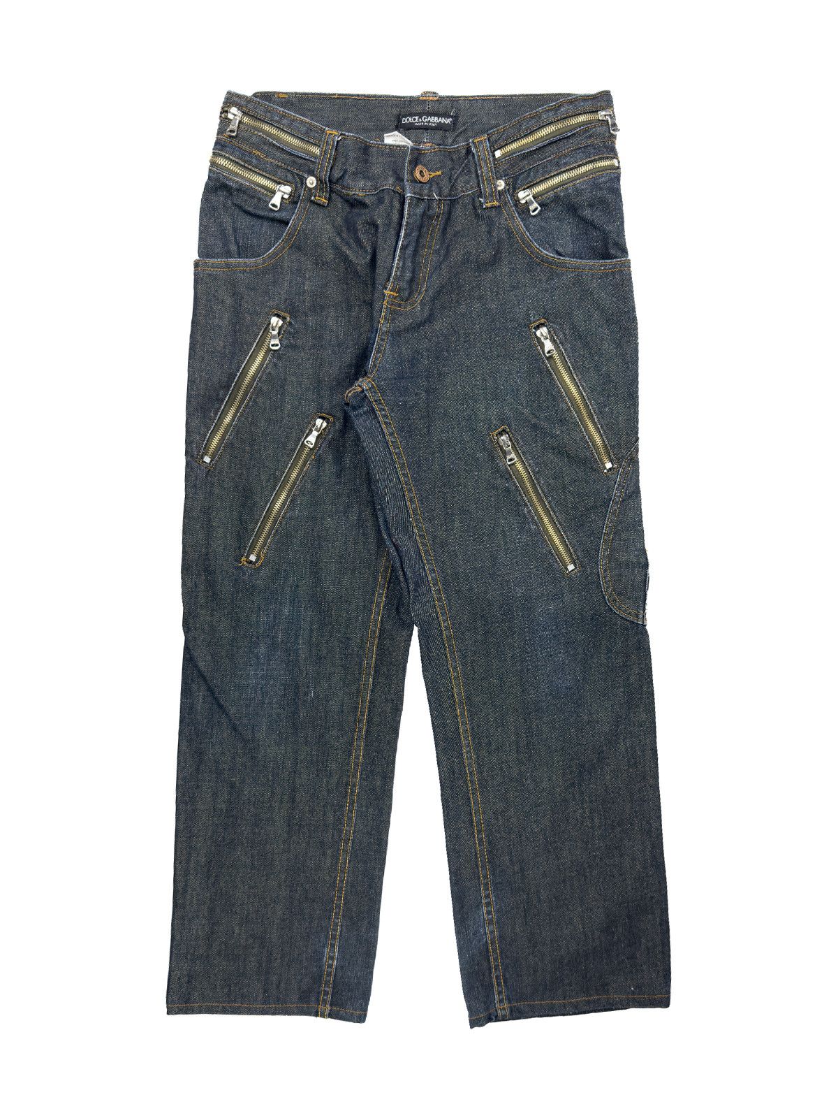 Dolce & Gabbana 2000s eyelet studded bondage holed jeans denim