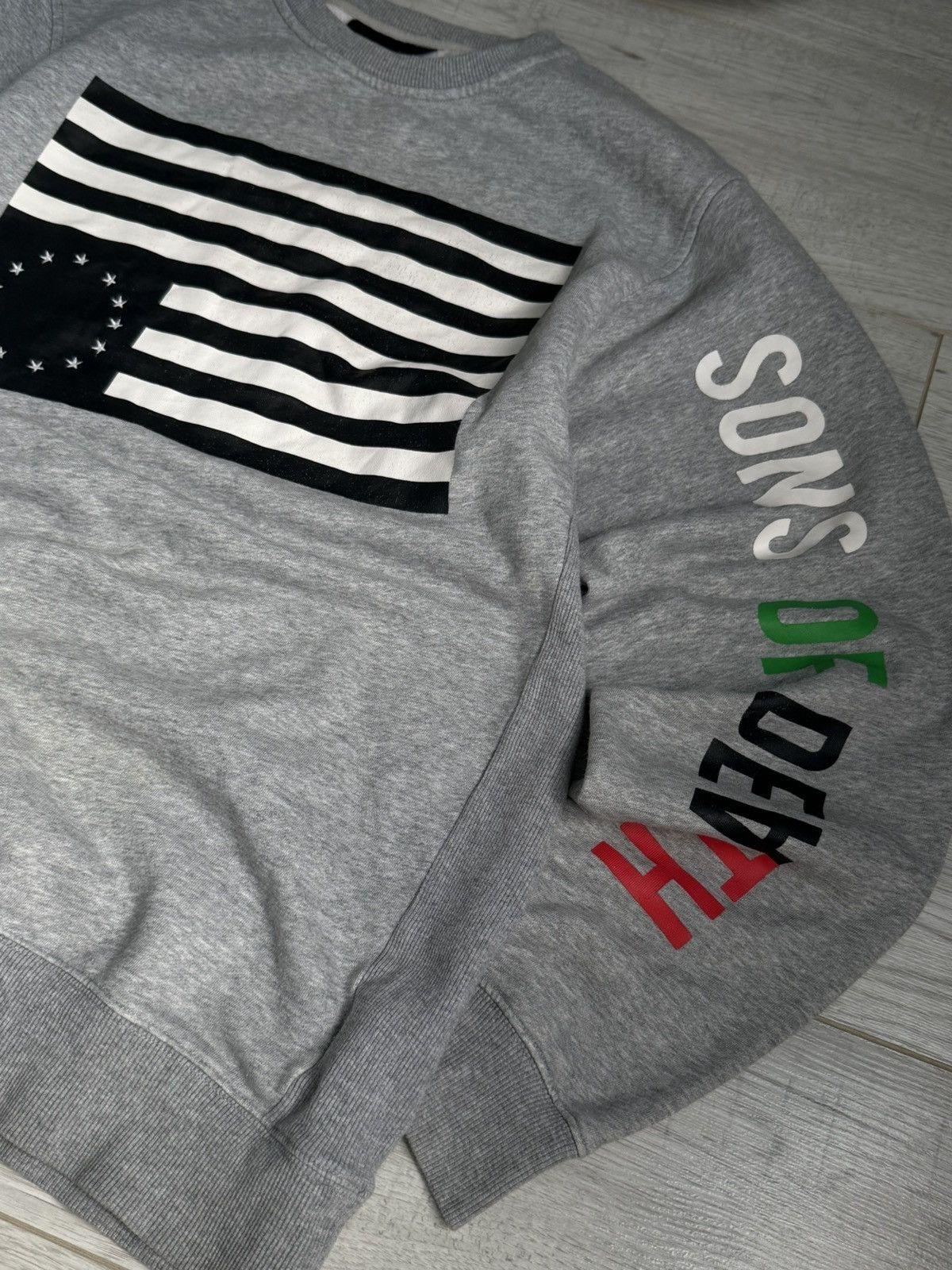 A$AP Rocky × Black Scale Black Scale X A$ap Rocky sweatshirt Sons of death USA flag Size US L / EU 52-54 / 3 - 3 Thumbnail