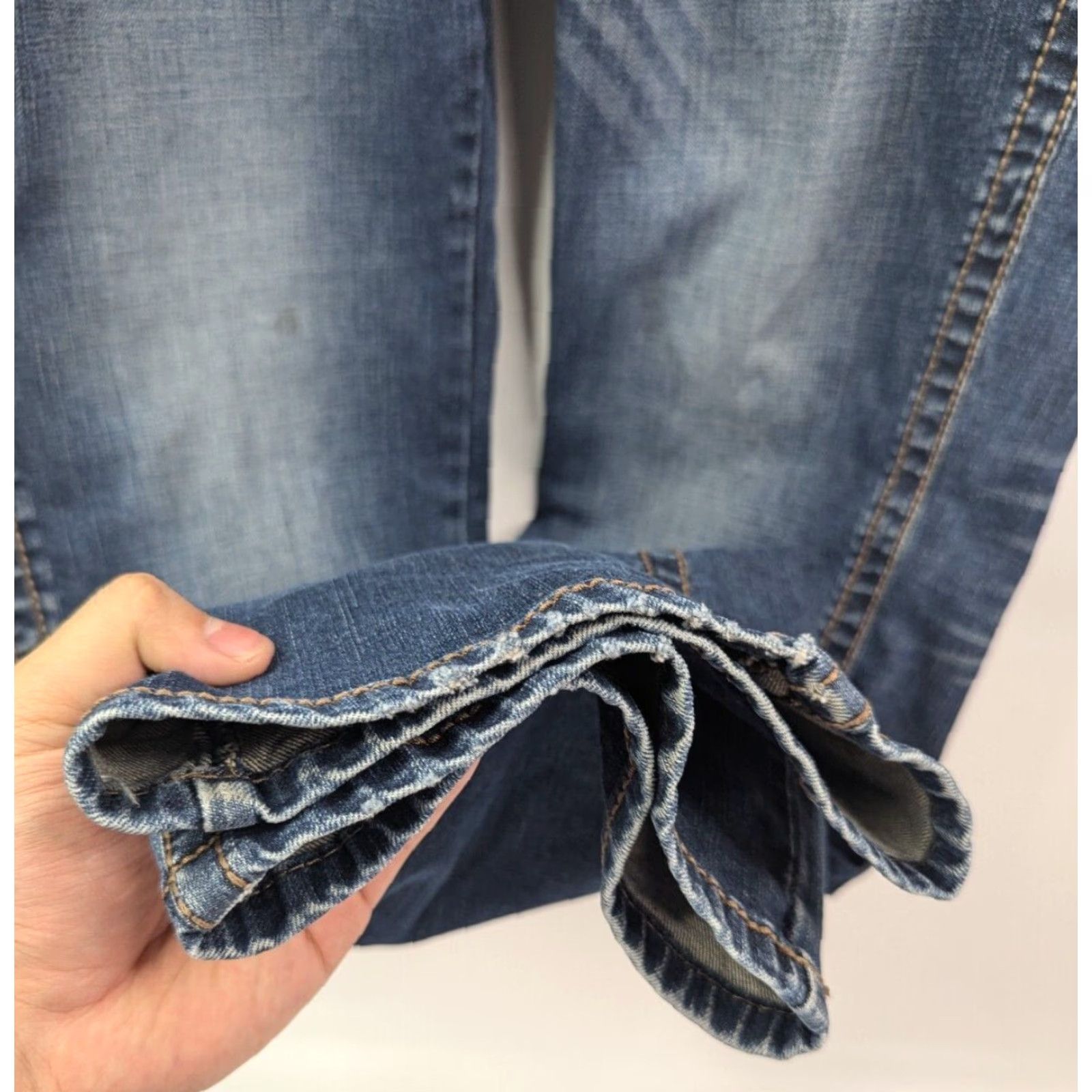 Wrangler Wrangler Jeans Boot Cut Denim Blue Men's 34x34 Workwear Western WLT20WS Size US 34 / EU 50 - 3 Thumbnail
